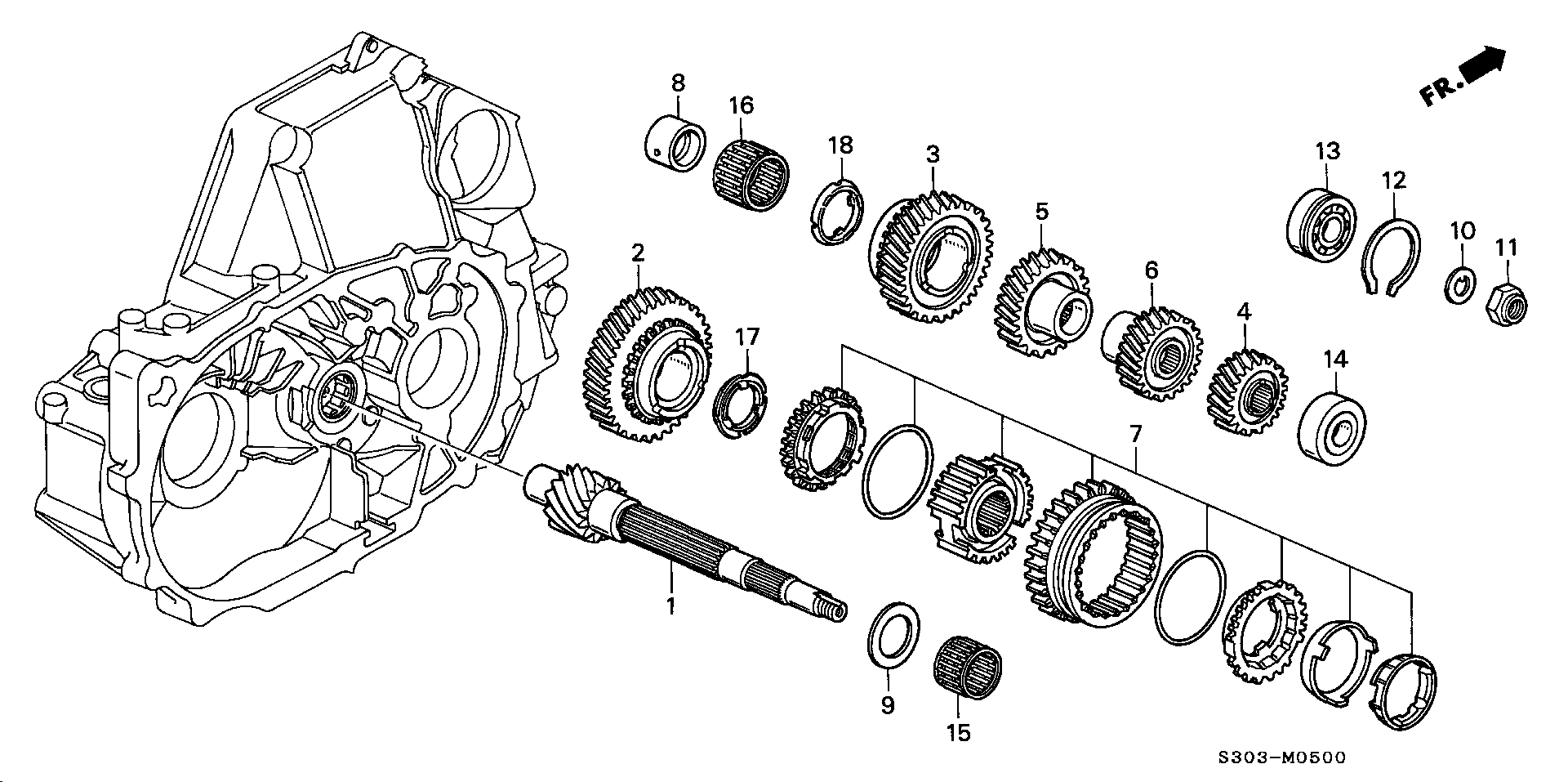 Diagram COUNTERSHAFT for your 2021 Honda Accord   