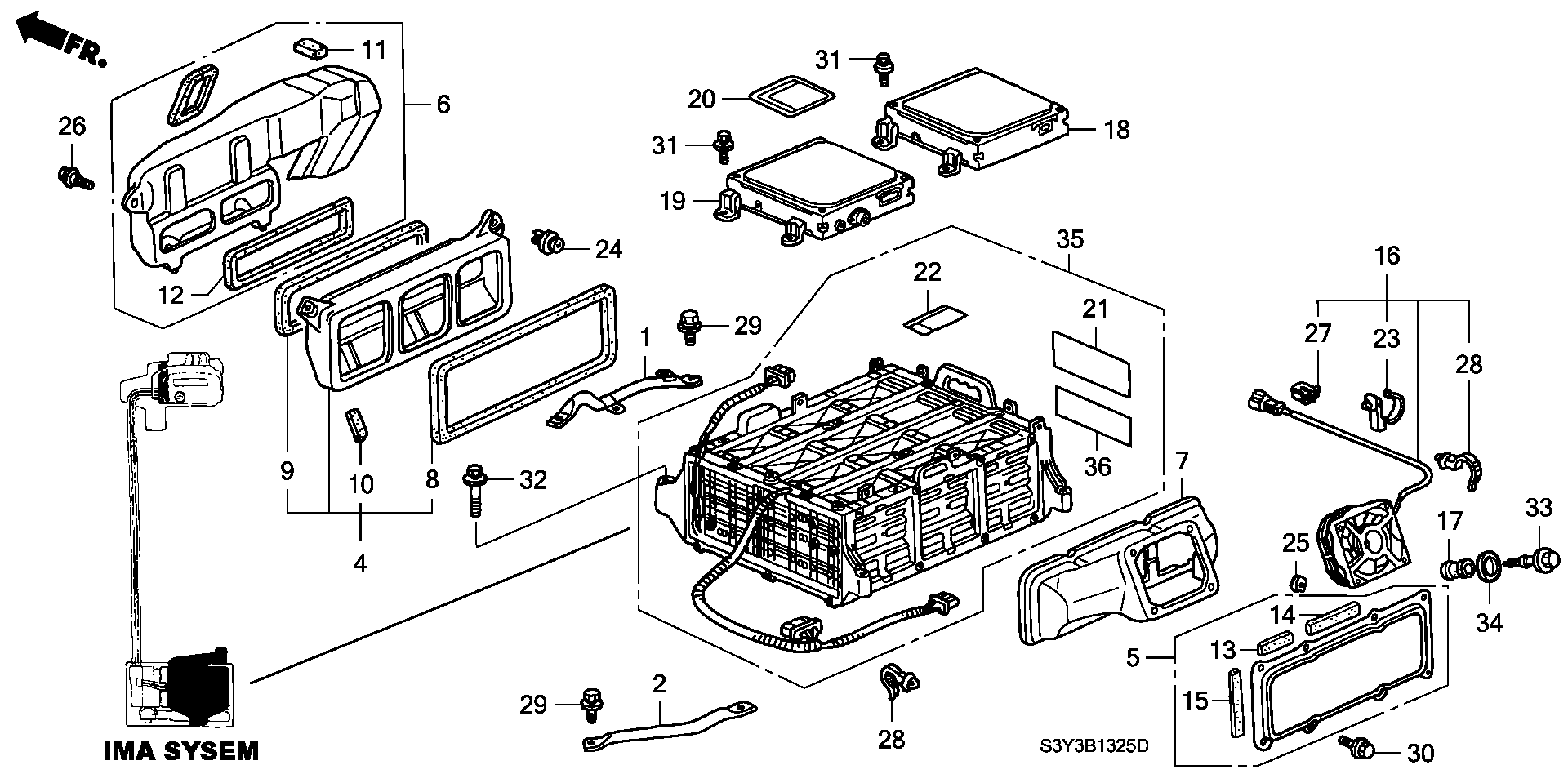 Diagram IMA BATTERY@ECU for your 2009 Honda Civic   