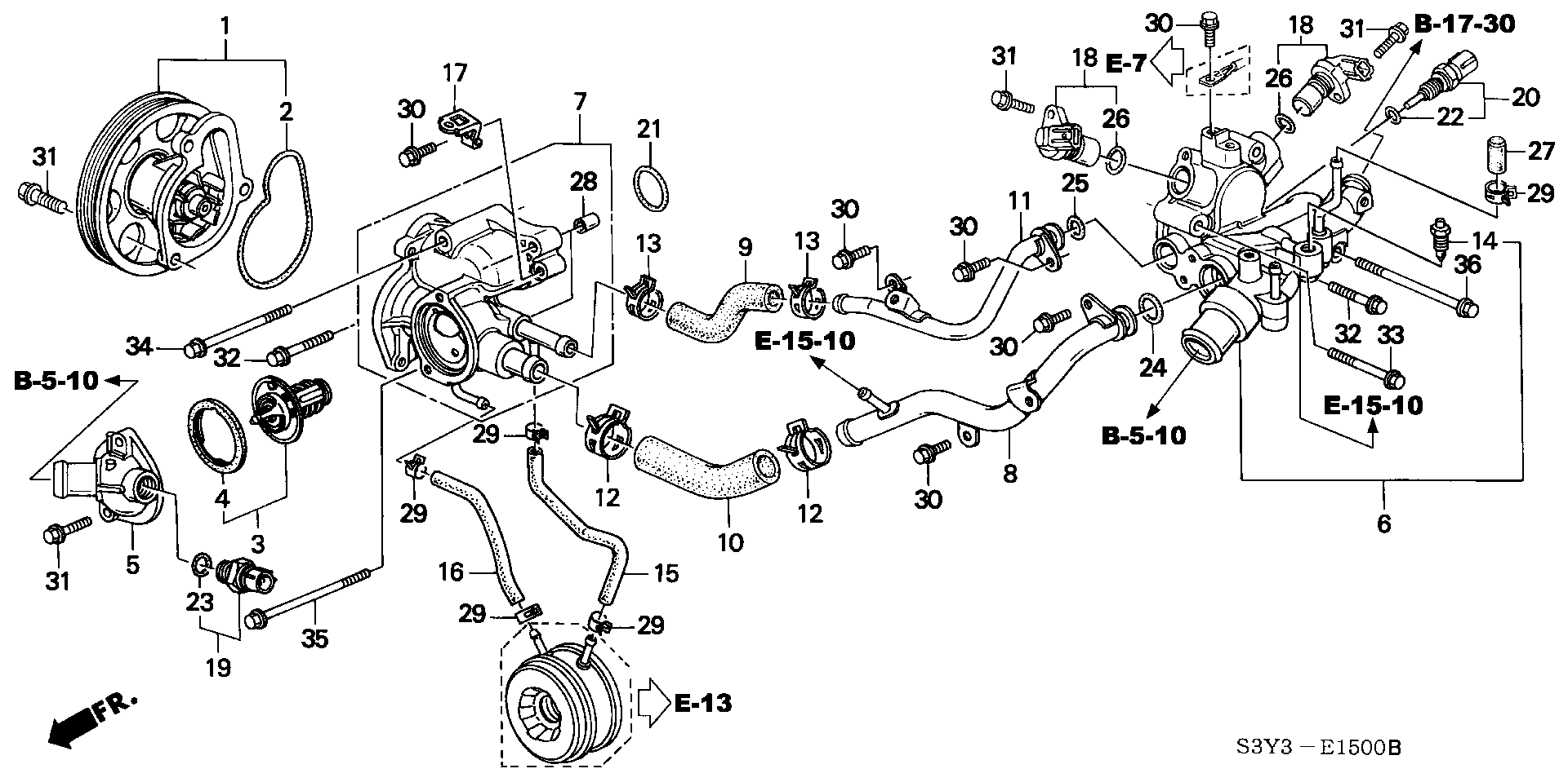 Diagram WATER PUMP@SENSOR for your 1981 Honda Civic Hatchback   