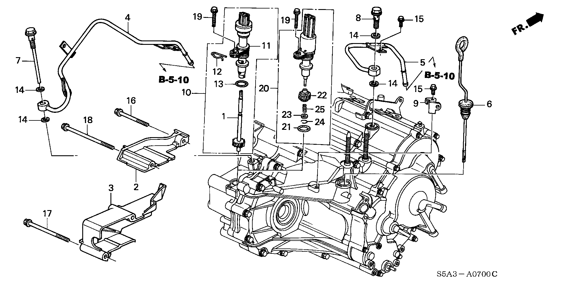 Diagram ATF PIPE@SPEEDOMETER GEAR for your 2012 Honda CR-Z HYBRID MT Base 