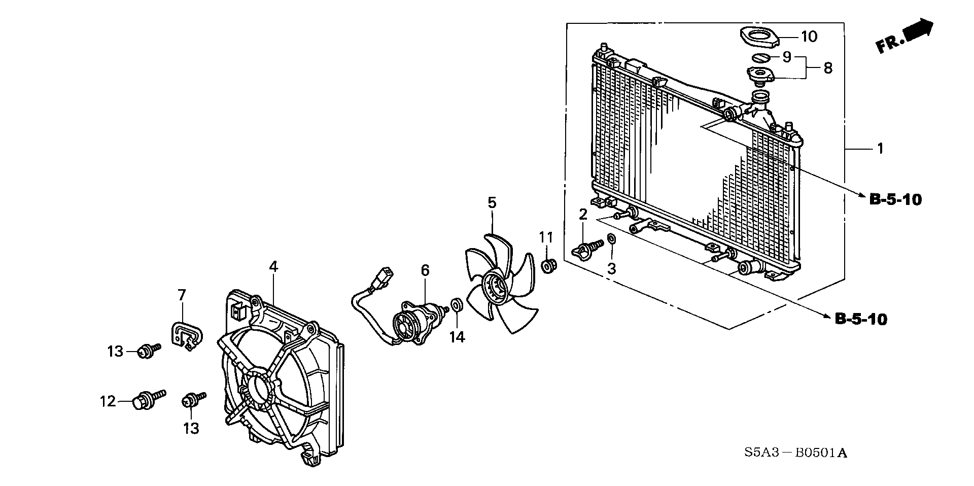 Diagram RADIATOR (TOYO) for your 1987 Honda Accord   