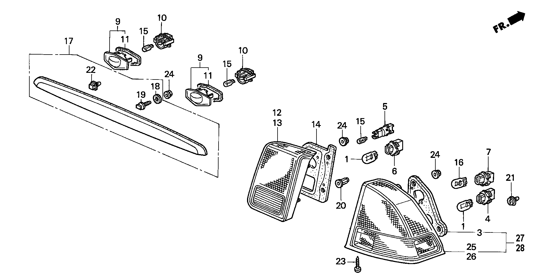 Diagram TAILLIGHT for your 2023 Honda HR-V CVT SPORT 