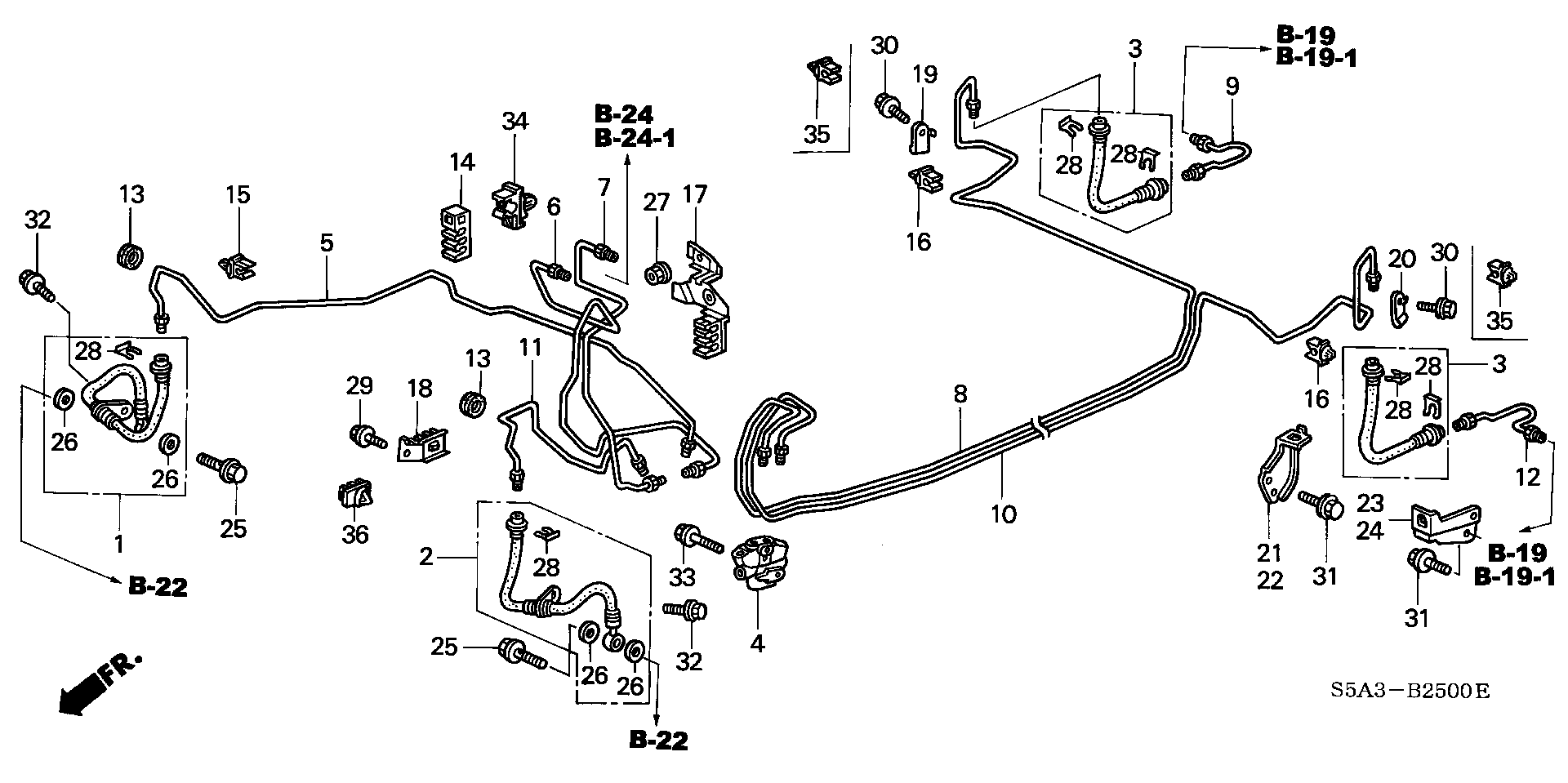 Diagram BRAKE LINES for your Honda