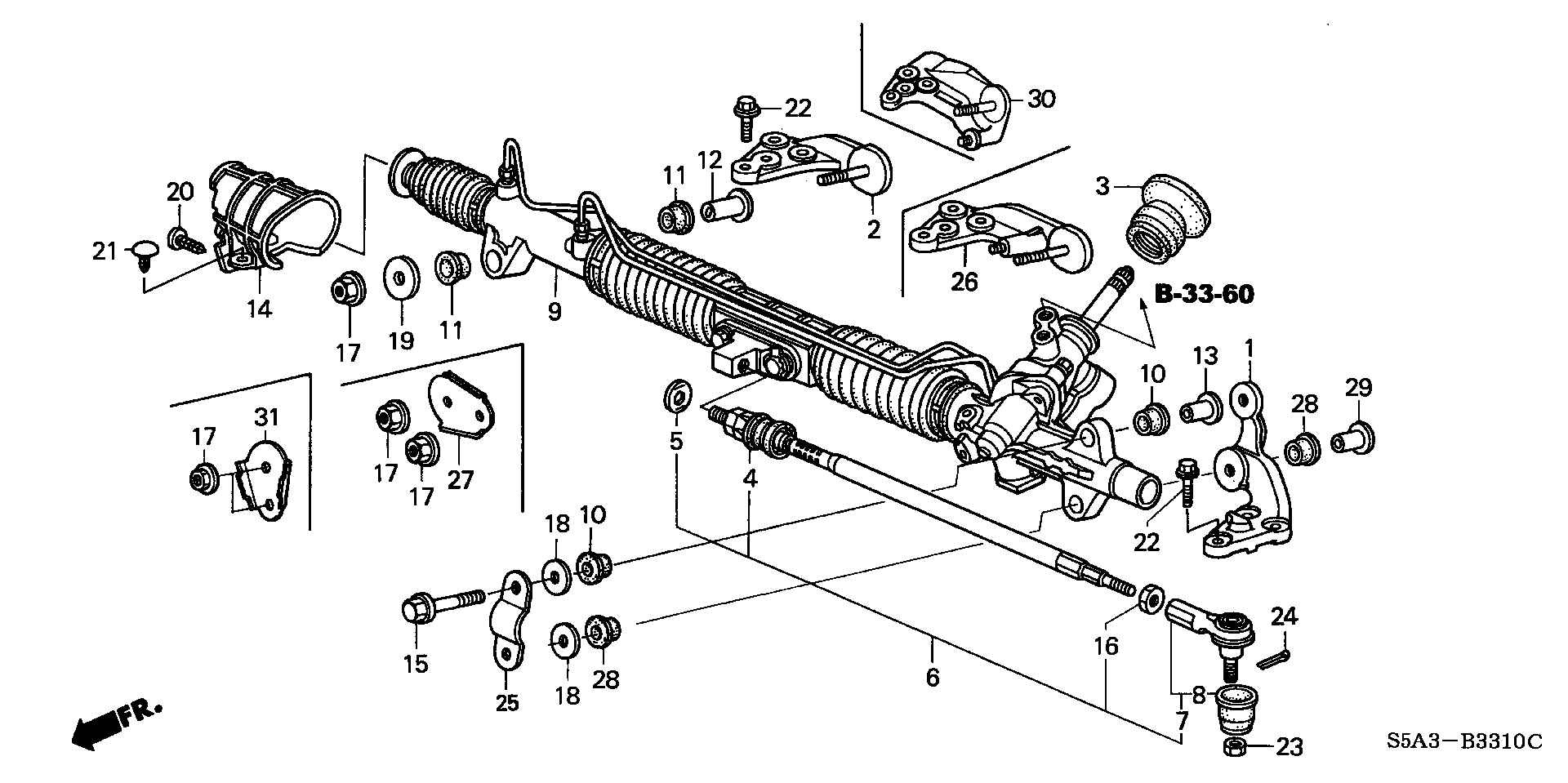 Diagram P.S. GEAR BOX for your 1980 Honda Civic Hatchback   