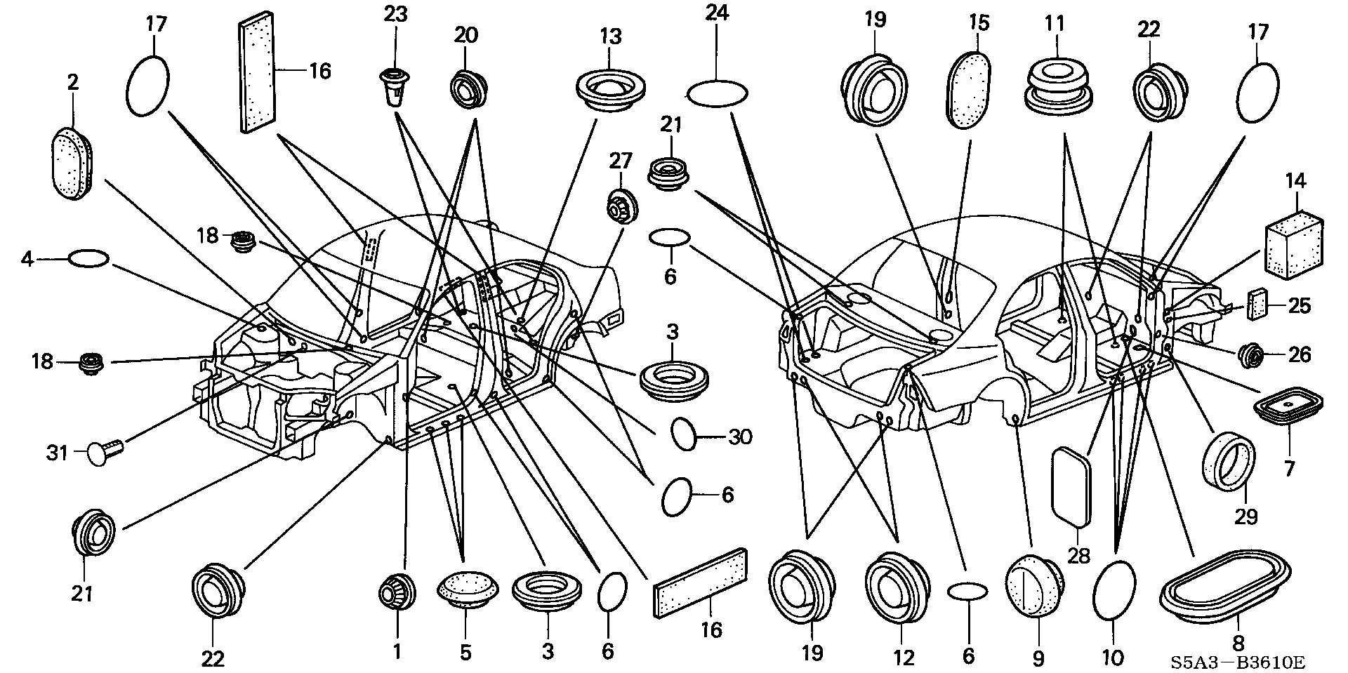 Full size assembly image of GROMMET (1/1)