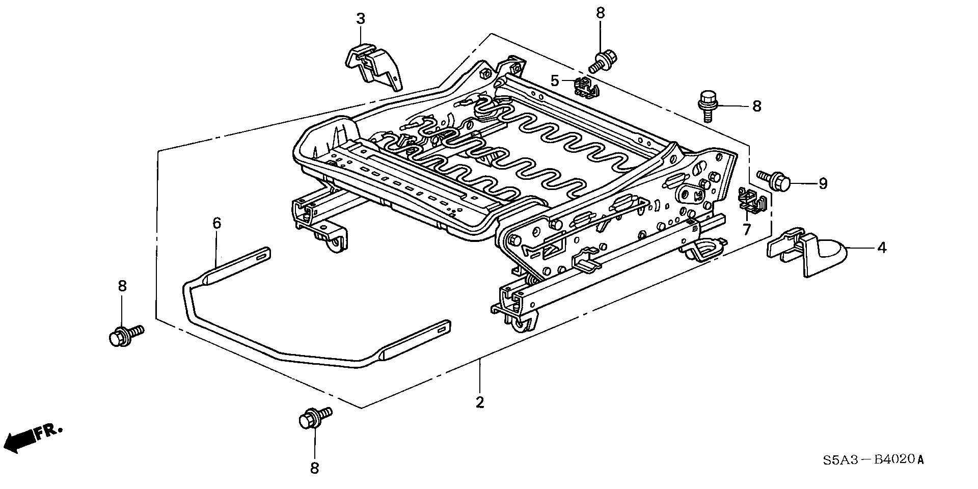 Full size assembly image of FRONT SEAT COMPONENTS (R.) (1/1)