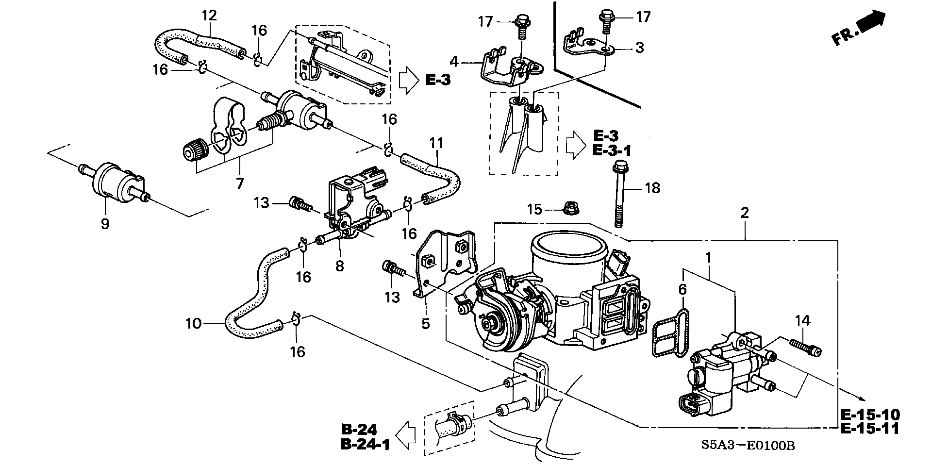 Diagram THROTTLE BODY for your 2016 Honda Accord Coupe   