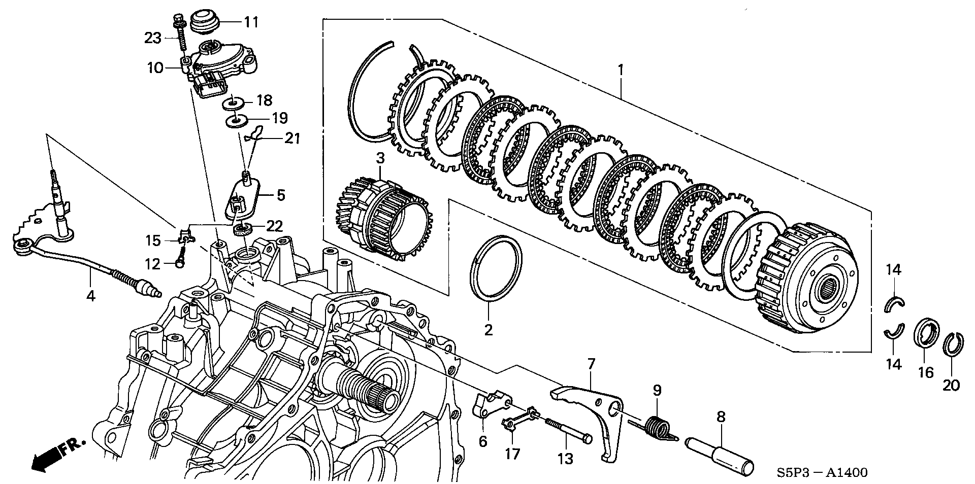 Diagram STARTING CLUTCH for your 1996 Honda Accord Coupe   