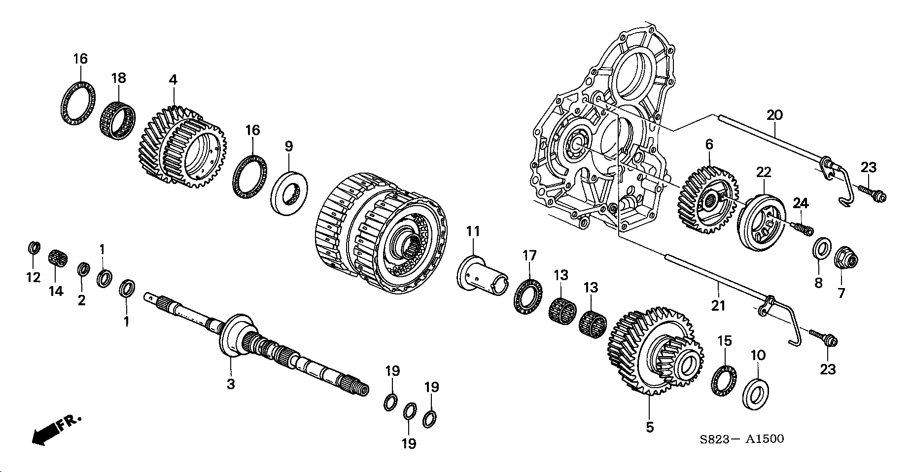 Diagram MAINSHAFT (V6) for your 2004 Honda Accord Coupe   