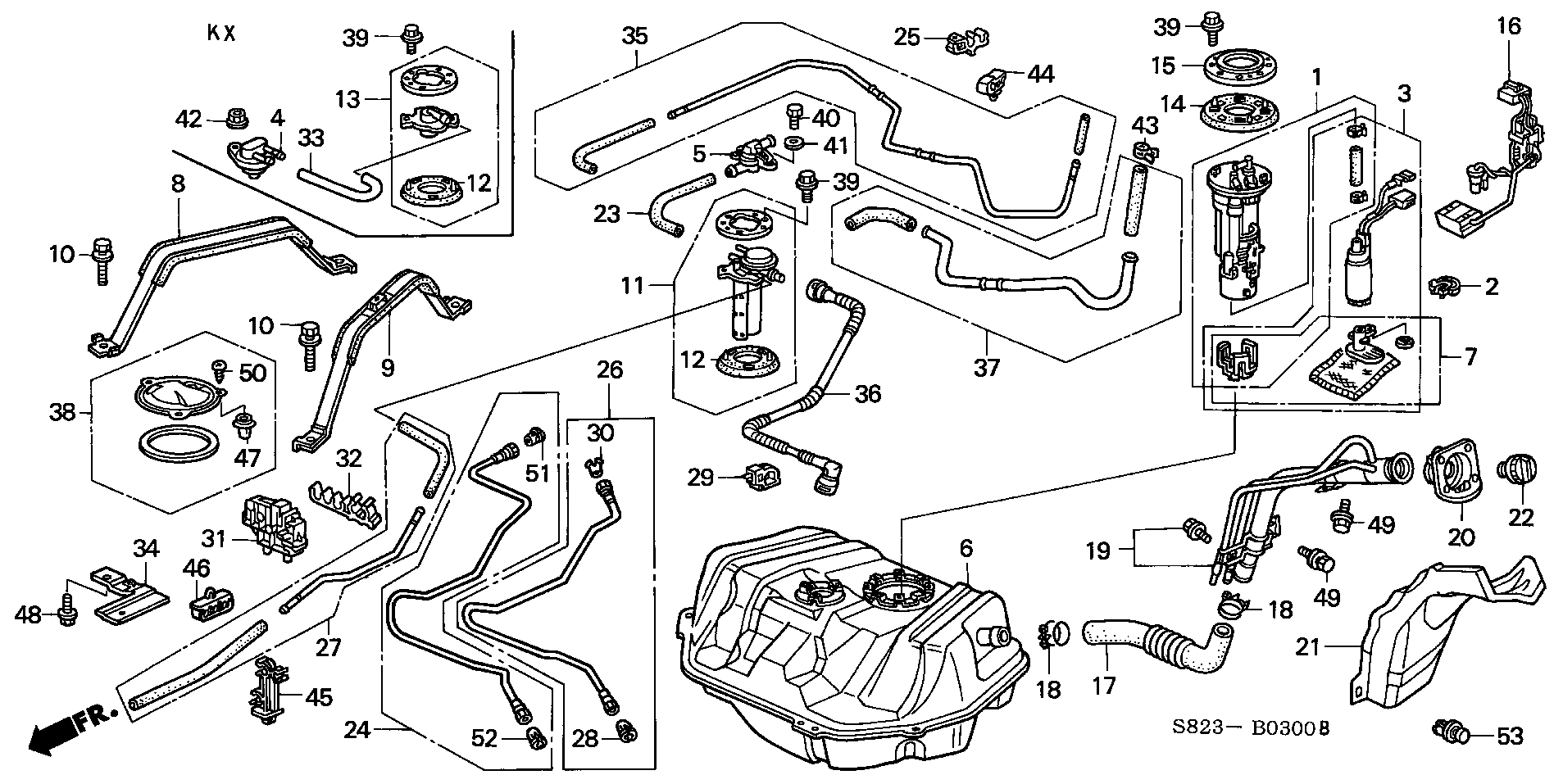 Diagram FUEL TANK for your Honda