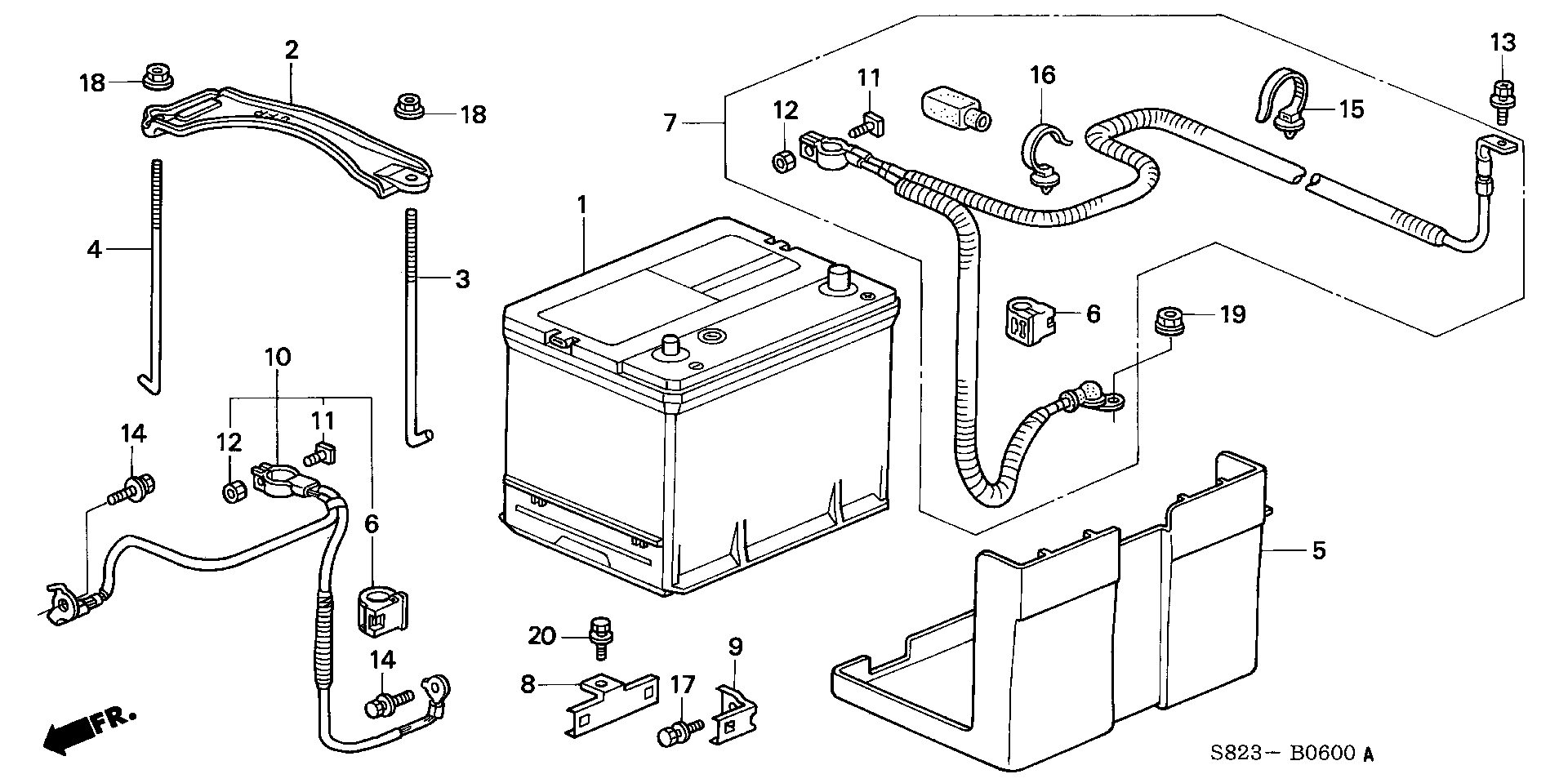 Diagram BATTERY for your Honda Accord Coupe  