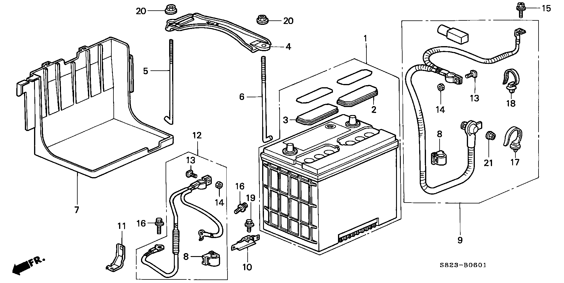 Diagram BATTERY (V6) for your Honda Accord Coupe  