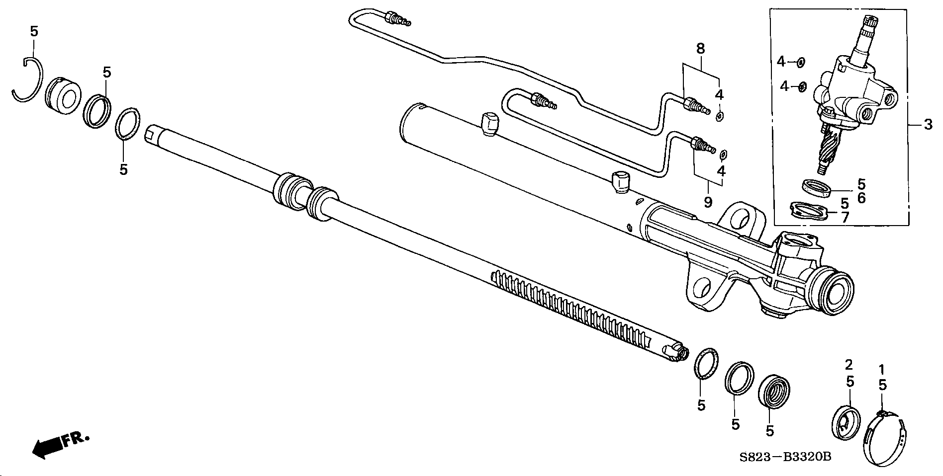 Full size assembly image of P.S. GEAR BOX COMPONENTS (1) (1/1)