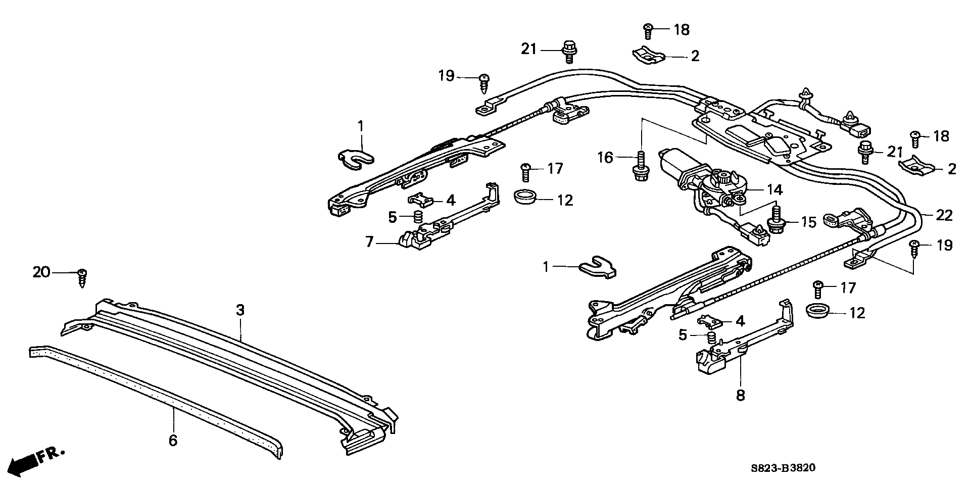 Diagram SLIDING ROOF (2) for your Honda Accord Coupe  