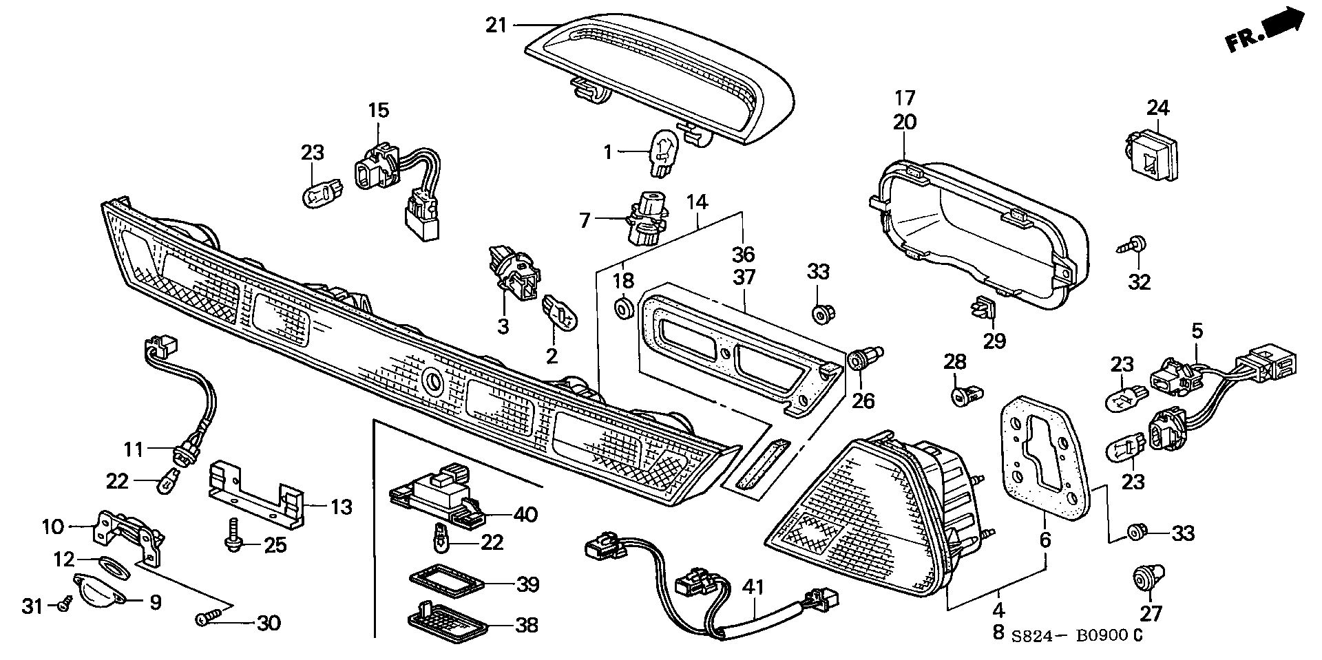 Diagram TAILLIGHT for your Honda Accord Coupe  