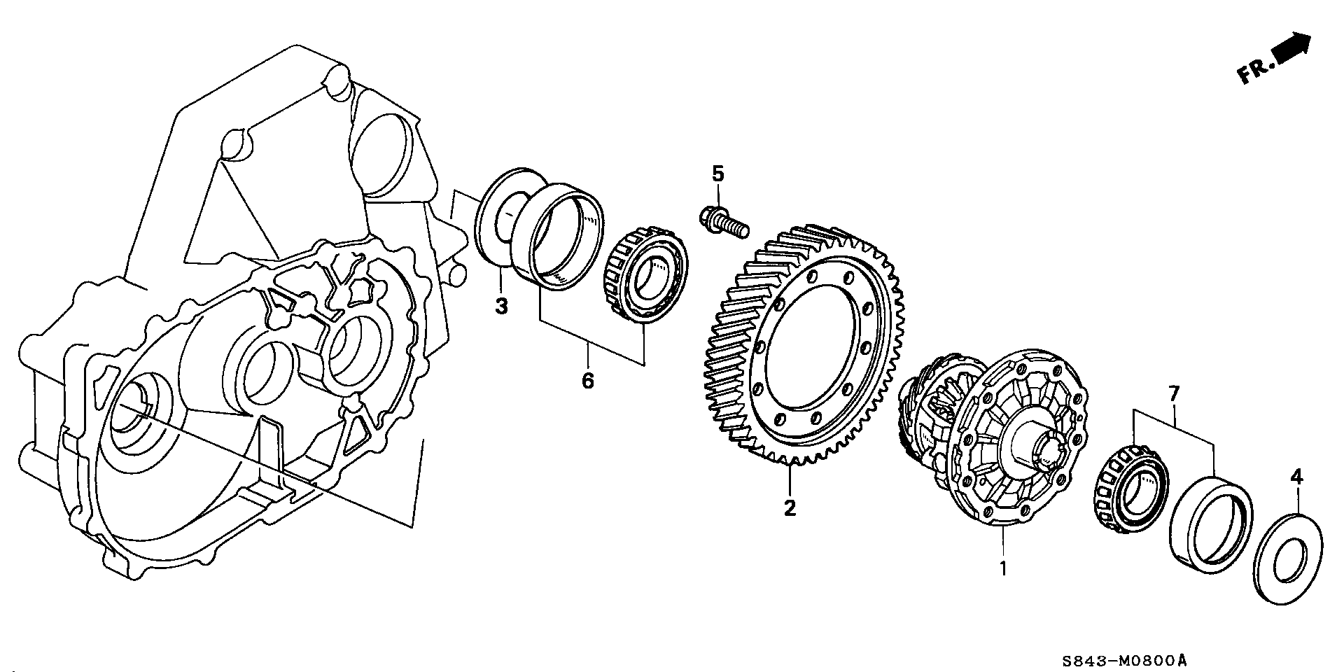 Diagram DIFFERENTIAL for your Honda Accord Coupe  