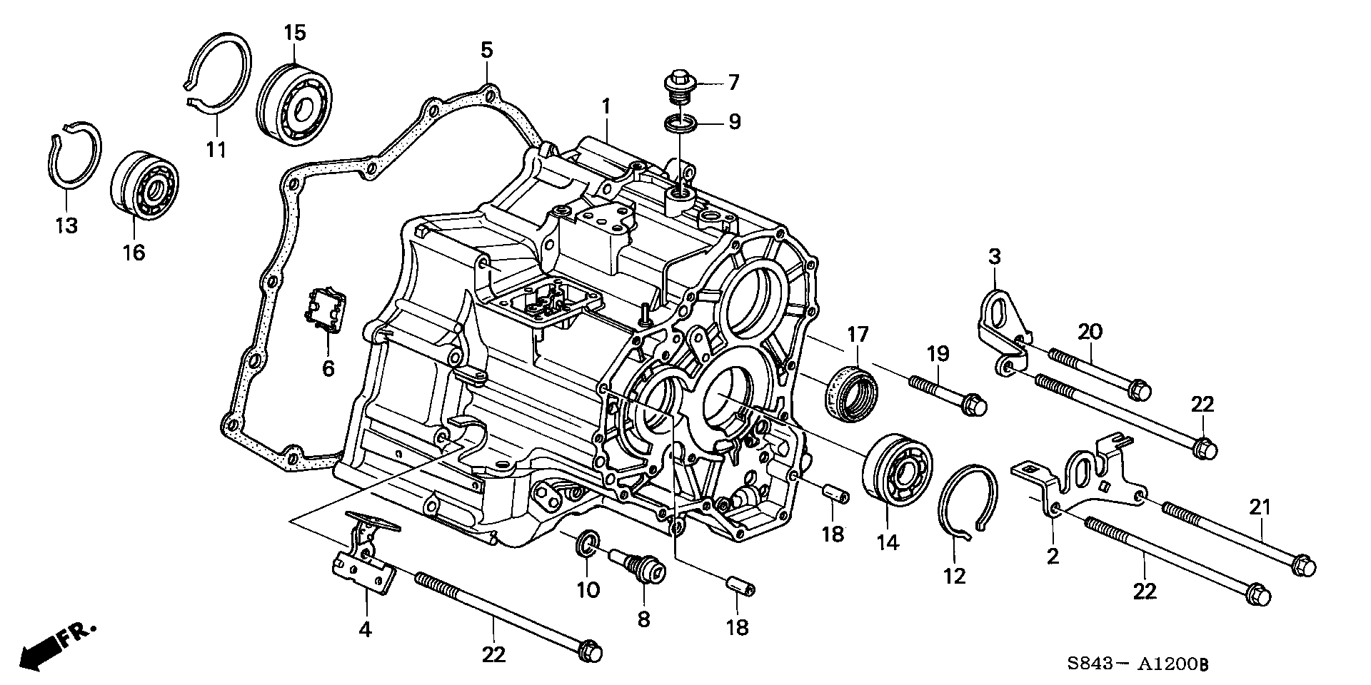 Honda Accord Case, transmission (dot). Housing - 21210-P7X-315 | Norm ...