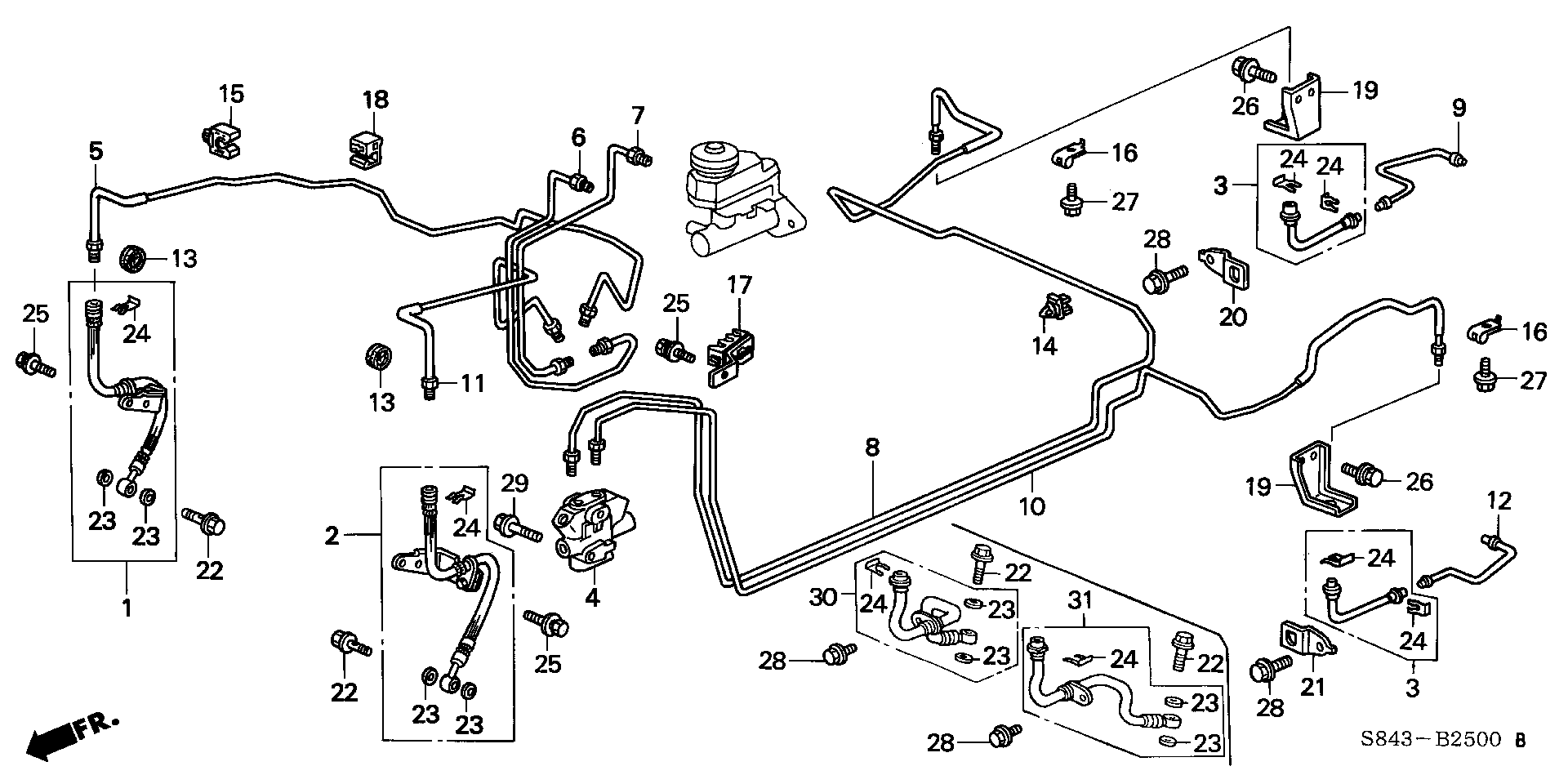 Diagram BRAKE LINES for your 2024 Honda Passport  BLACK EDITION/ 5D 