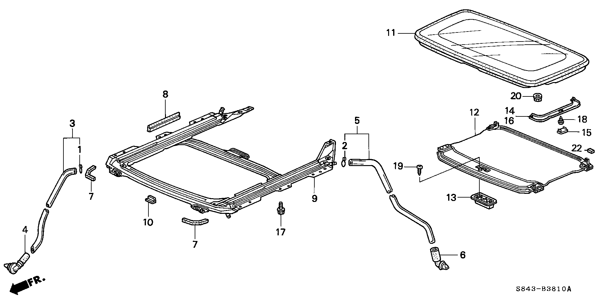 Diagram SLIDING ROOF (1) for your 2024 Honda Pilot   