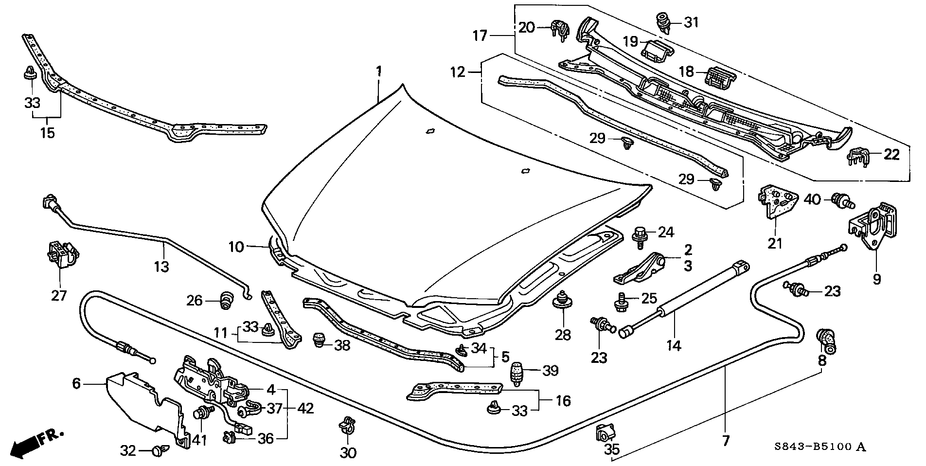 Diagram ENGINE HOOD for your 2012 Honda Accord Coupe   