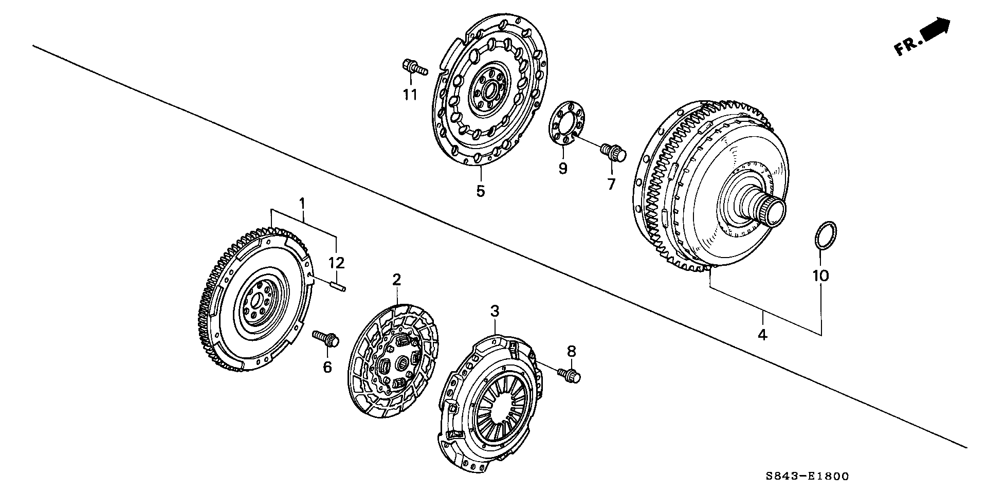 Diagram CLUTCH@TORQUE CONVERTER (L4) for your Honda