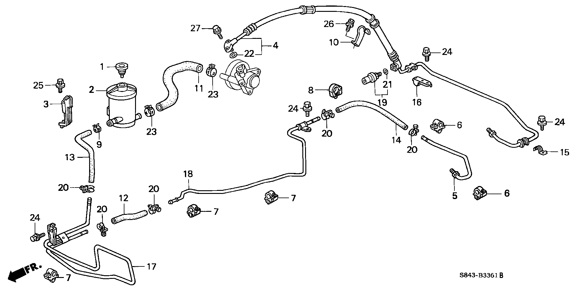 Diagram P.S. LINES (V6) for your 2006 Honda Accord   