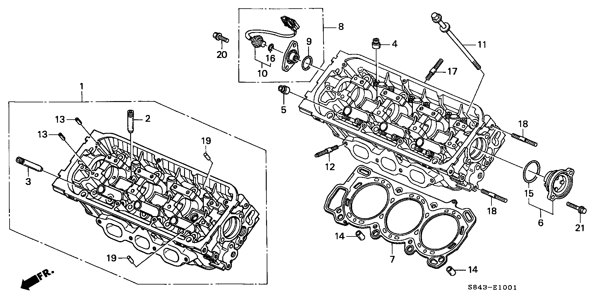 Diagram FRONT CYLINDER HEAD (V6) for your Honda Accord  