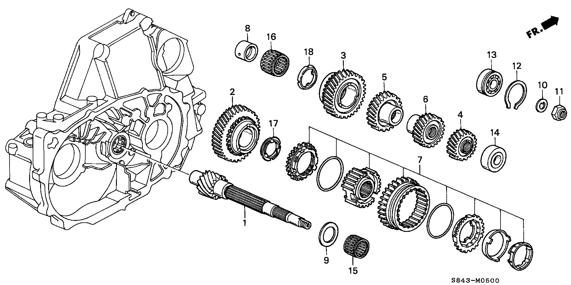 Diagram COUNTERSHAFT for your 2021 Honda Accord   