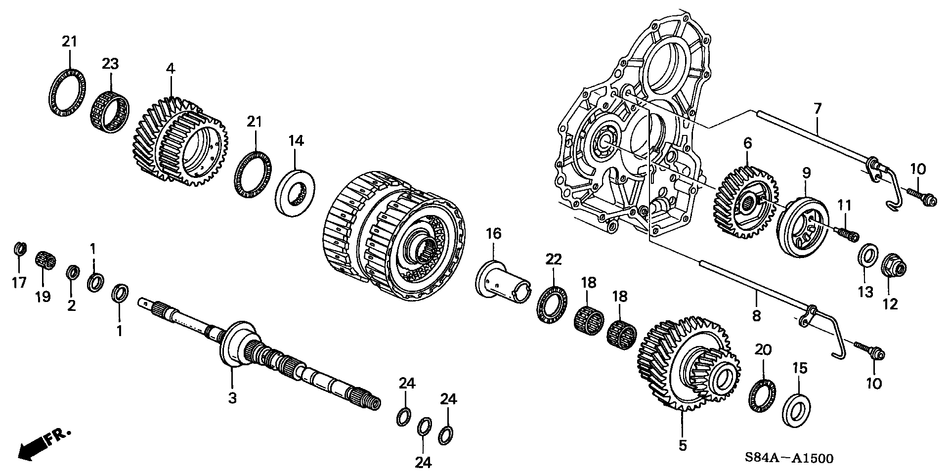 Diagram MAINSHAFT (V6) for your 2009 Honda Accord Coupe   