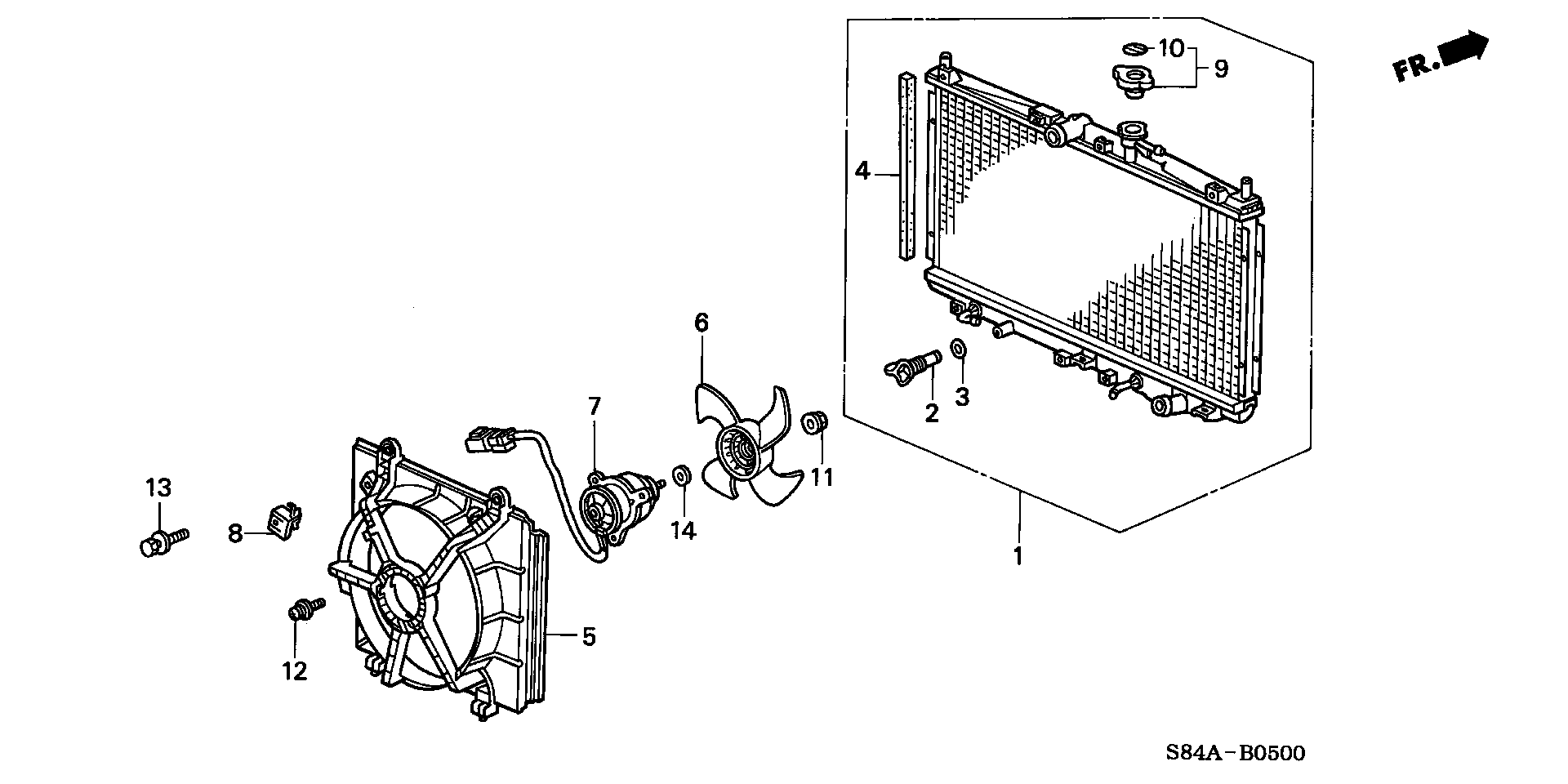 Diagram RADIATOR for your Honda Accord  