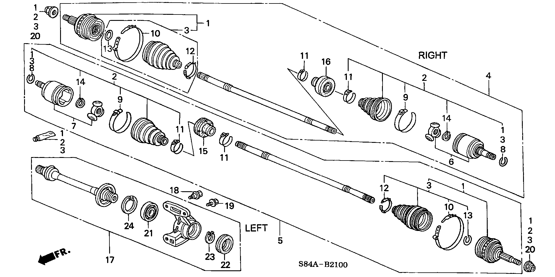 Diagram DRIVESHAFT for your Honda Accord  