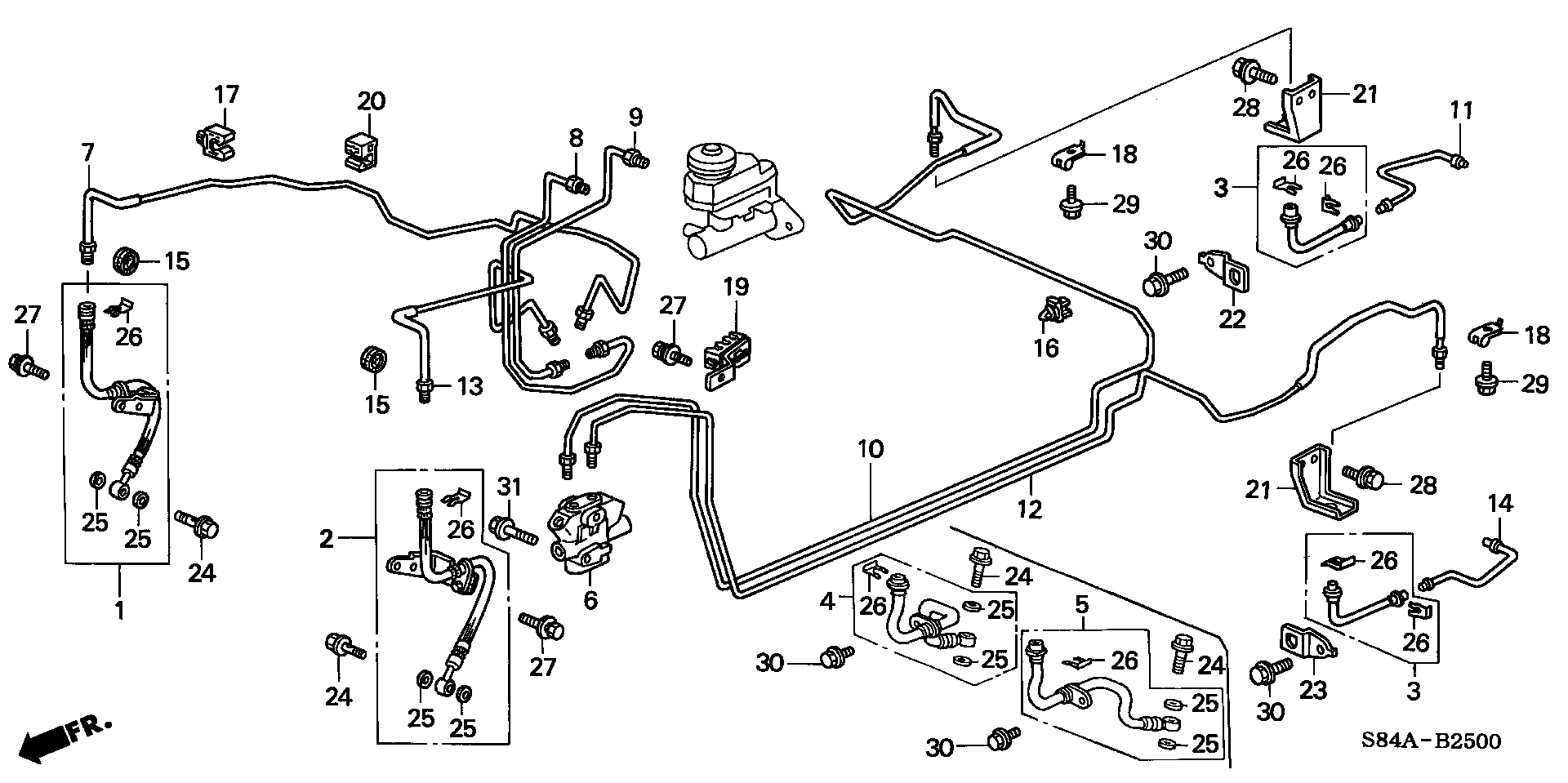 Diagram BRAKE LINES for your 2024 Honda Passport  BLACK EDITION/ 5D 