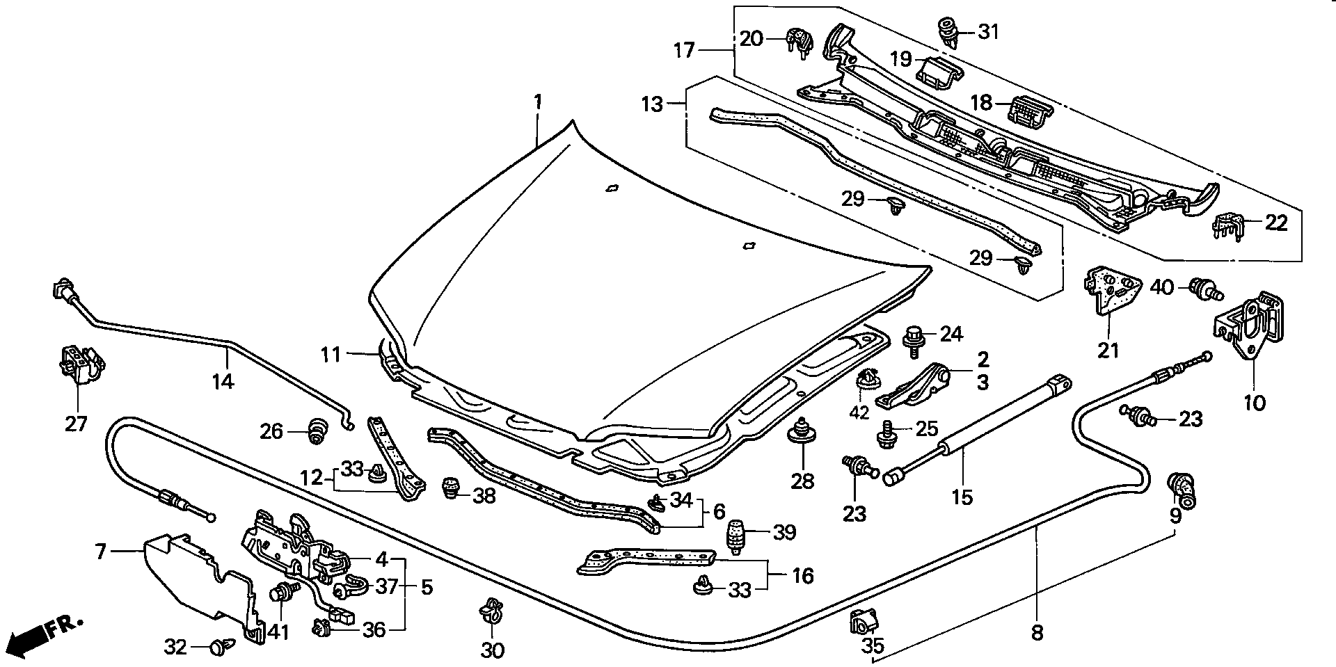 Diagram HOOD for your 2012 Honda Accord Coupe   