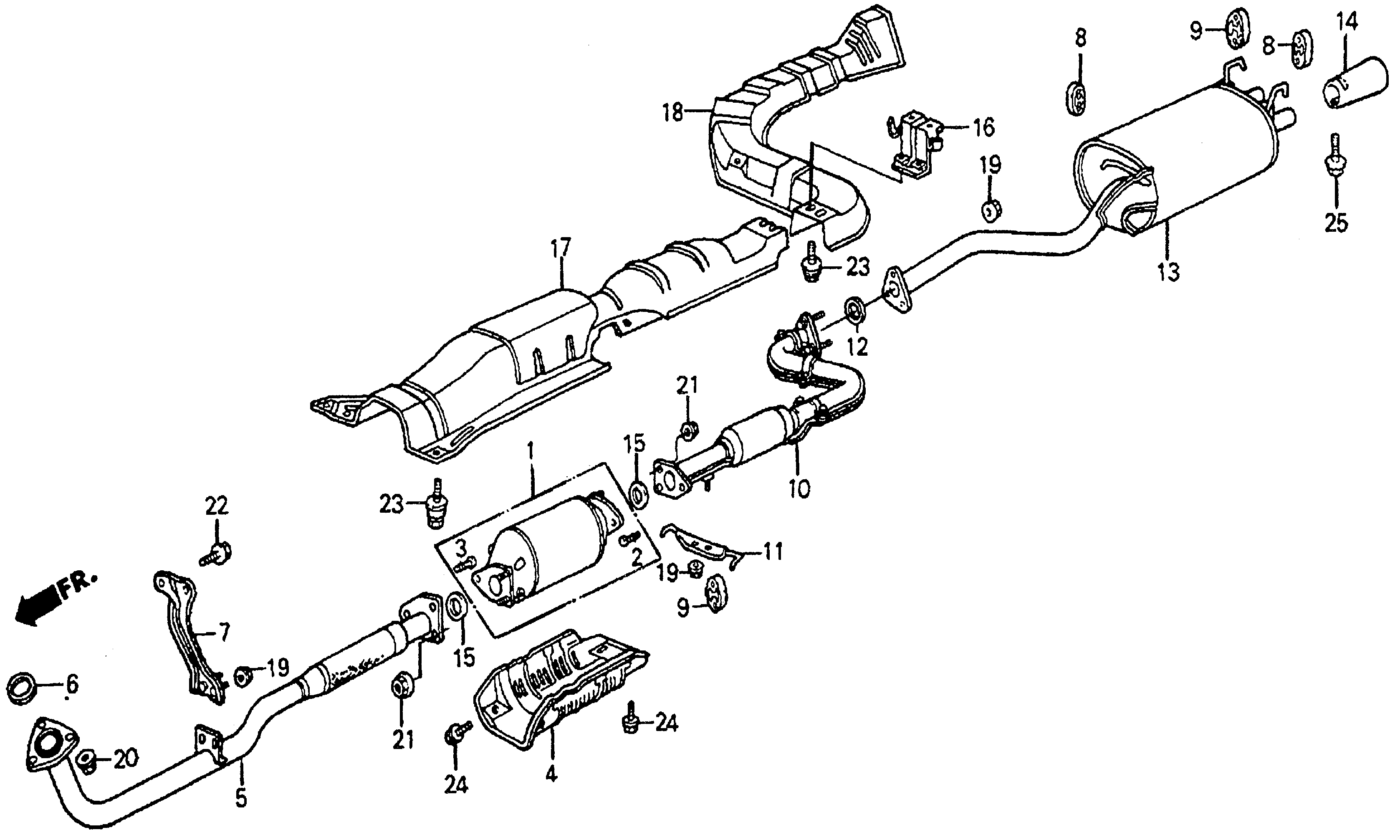 Diagram EXHAUST SYSTEM (2) for your Honda