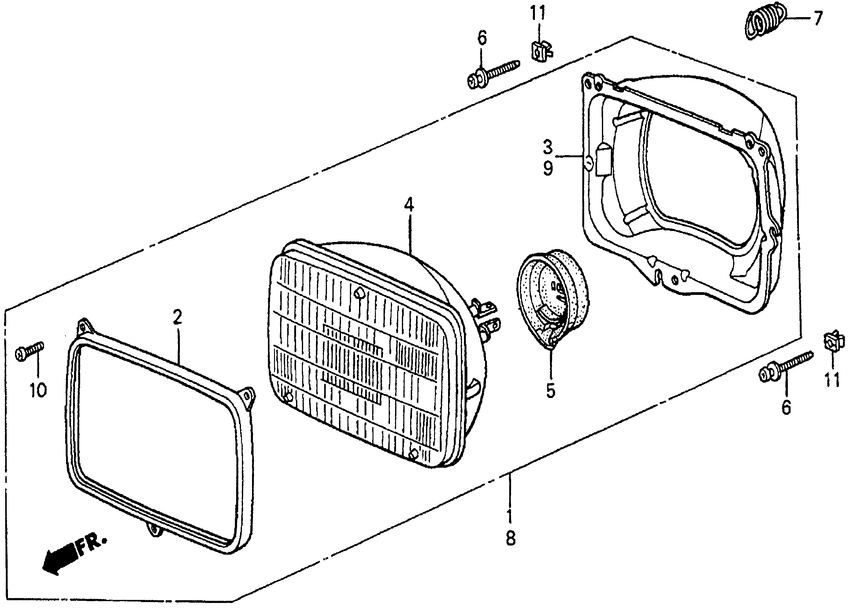 Diagram HEADLIGHT for your 1976 Honda Civic Hatchback   