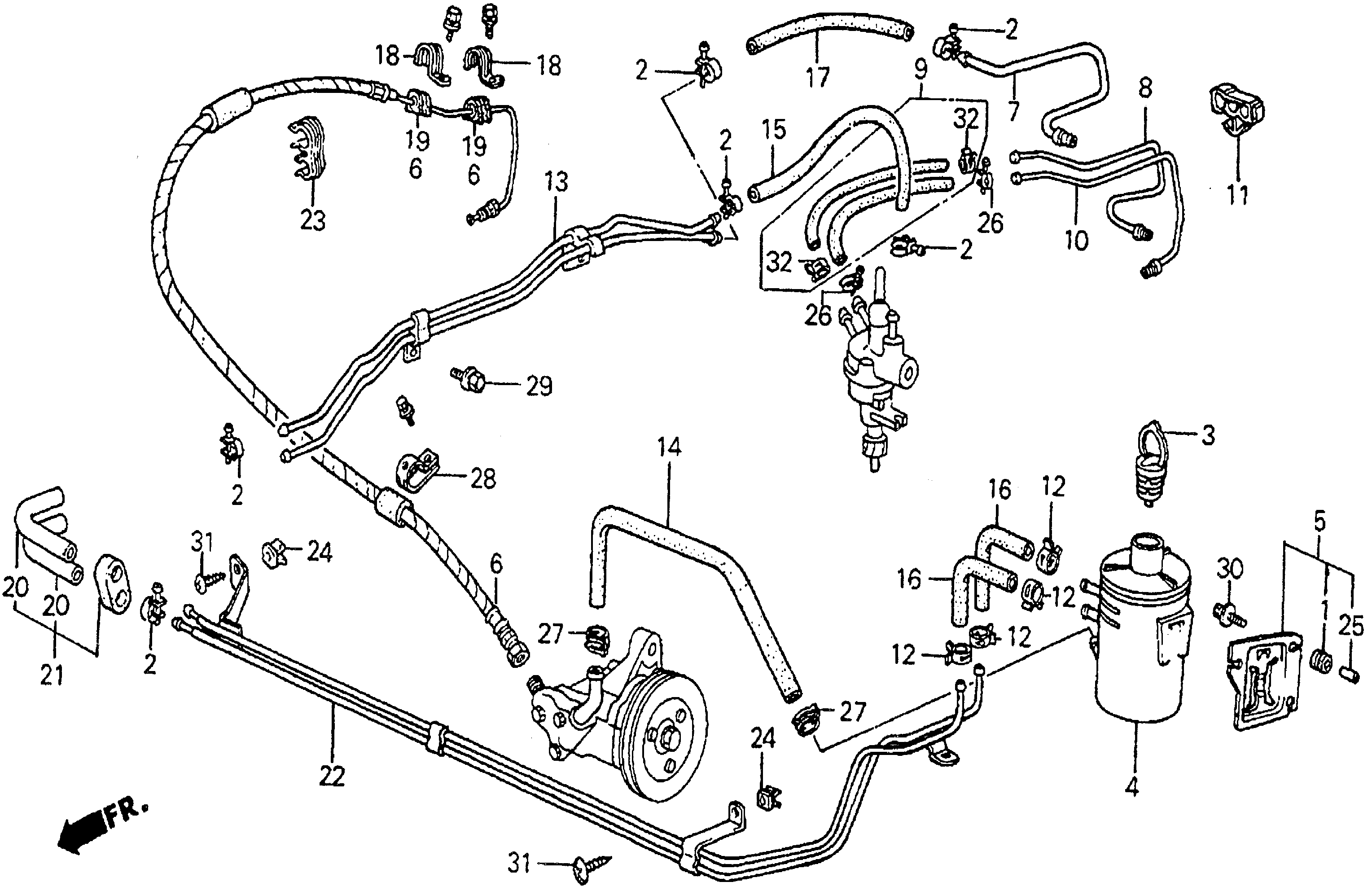 Diagram P.S. LINES (1) for your 2002 Honda Civic   