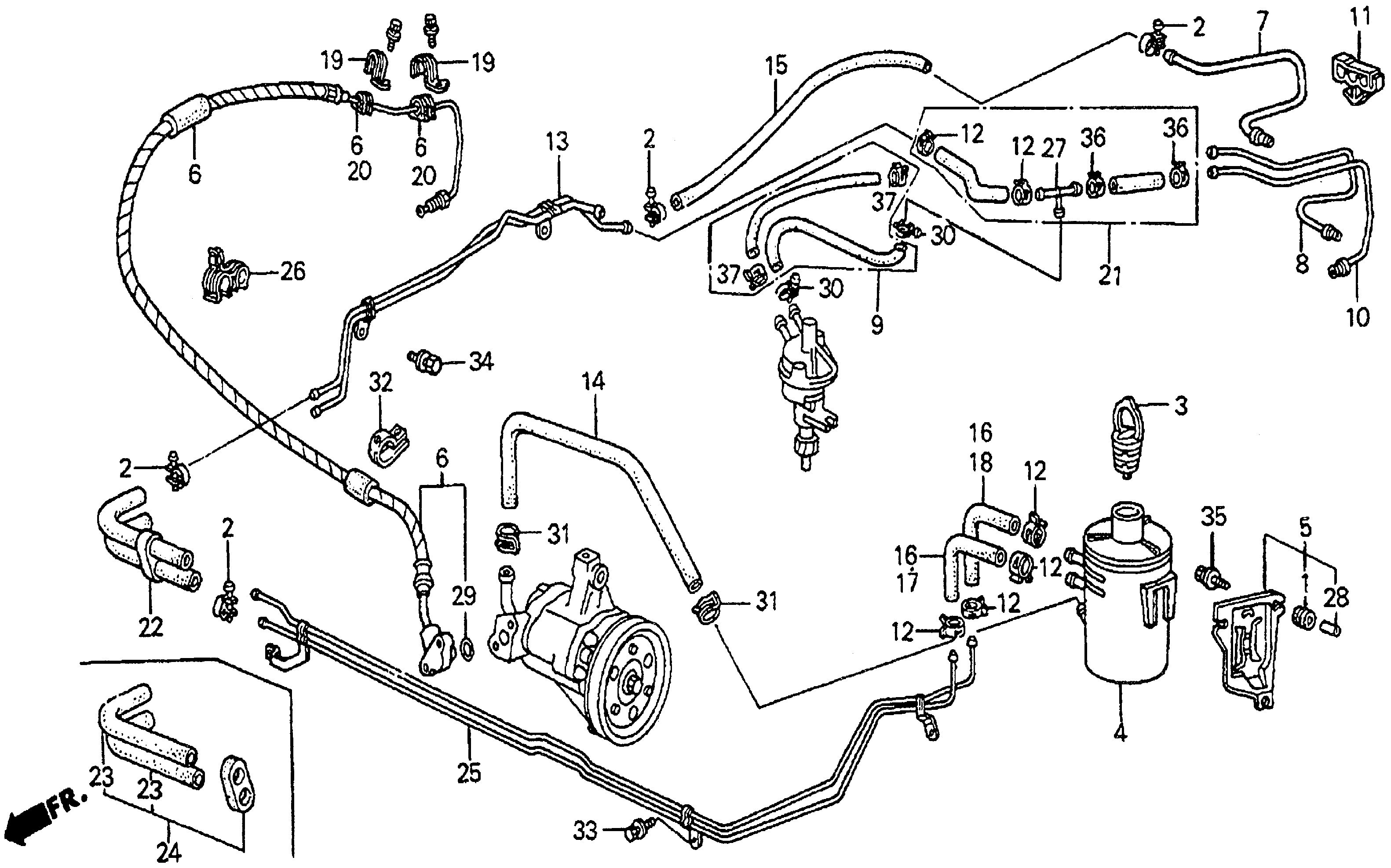 Diagram P.S. LINES (2) for your 2002 Honda Civic   