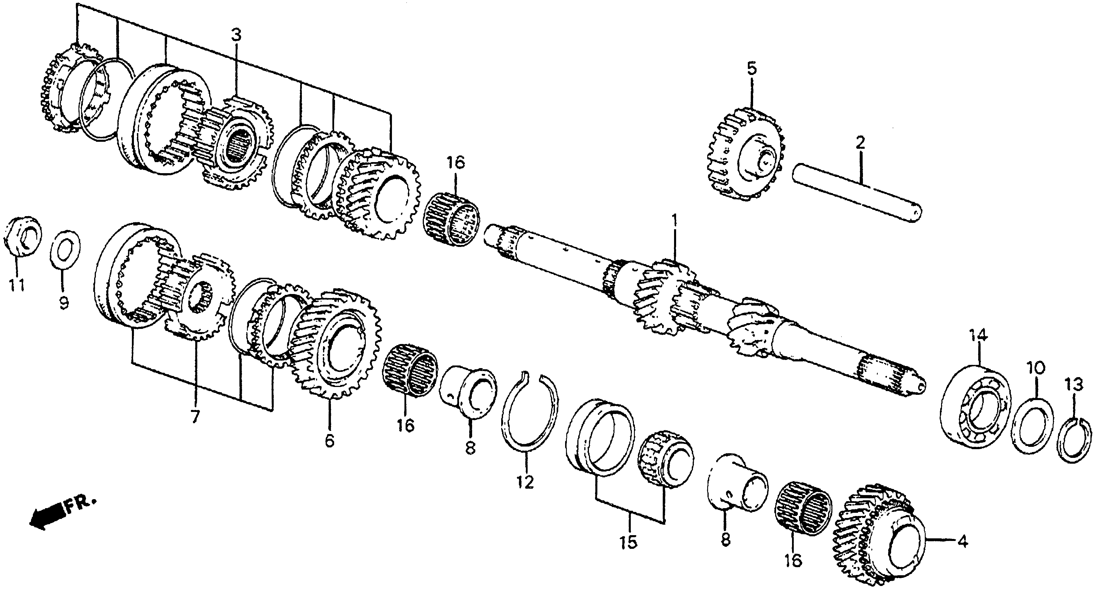 Diagram MAINSHAFT for your 2005 Honda Accord   