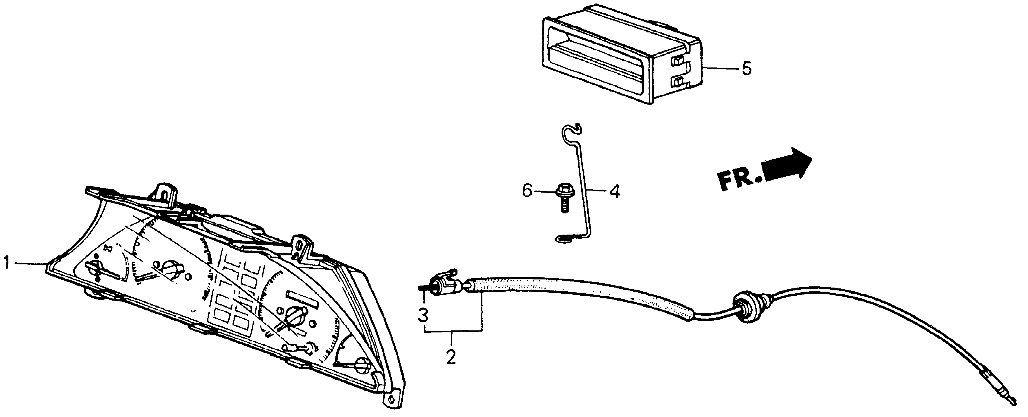 Diagram SPEEDOMETER@CLOCK for your Honda CRX  