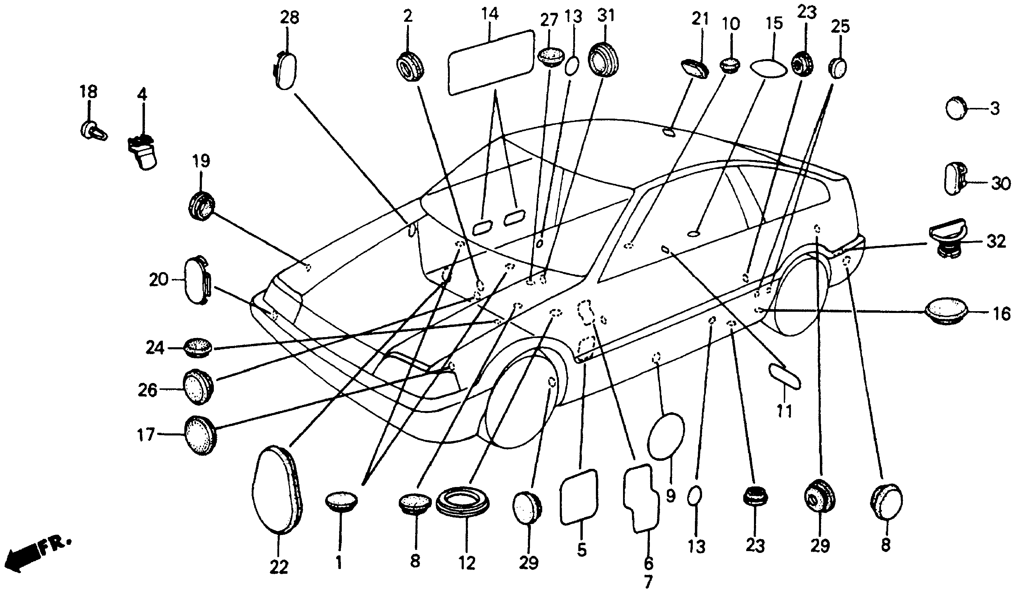 Diagram GROMMET@PLUG for your 2023 Honda Accord   