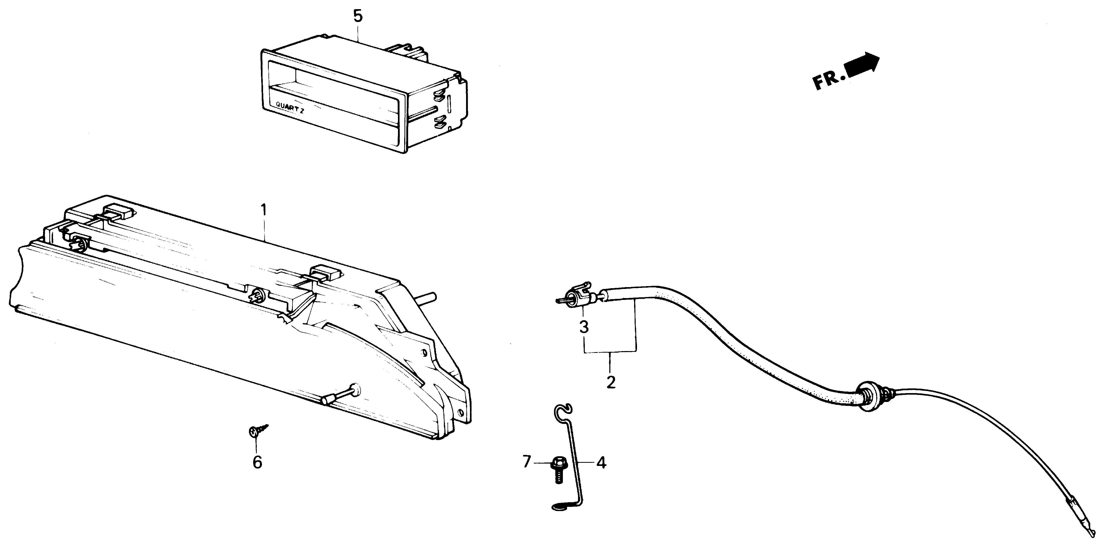 Full size assembly image of SPEEDOMETER ASSEMBLY @CLOCK (1/1)