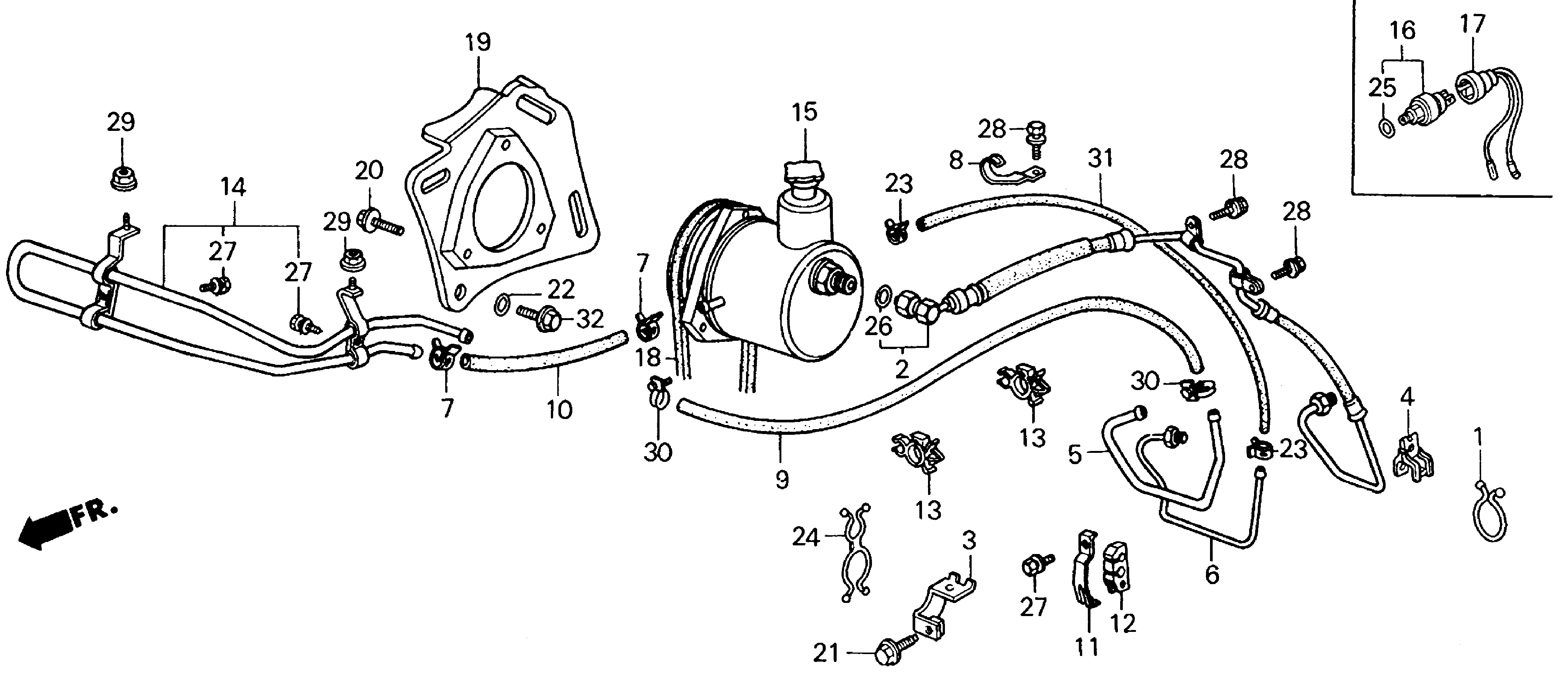 Diagram P.S. HOSE@PIPE for your 2002 Honda Civic   