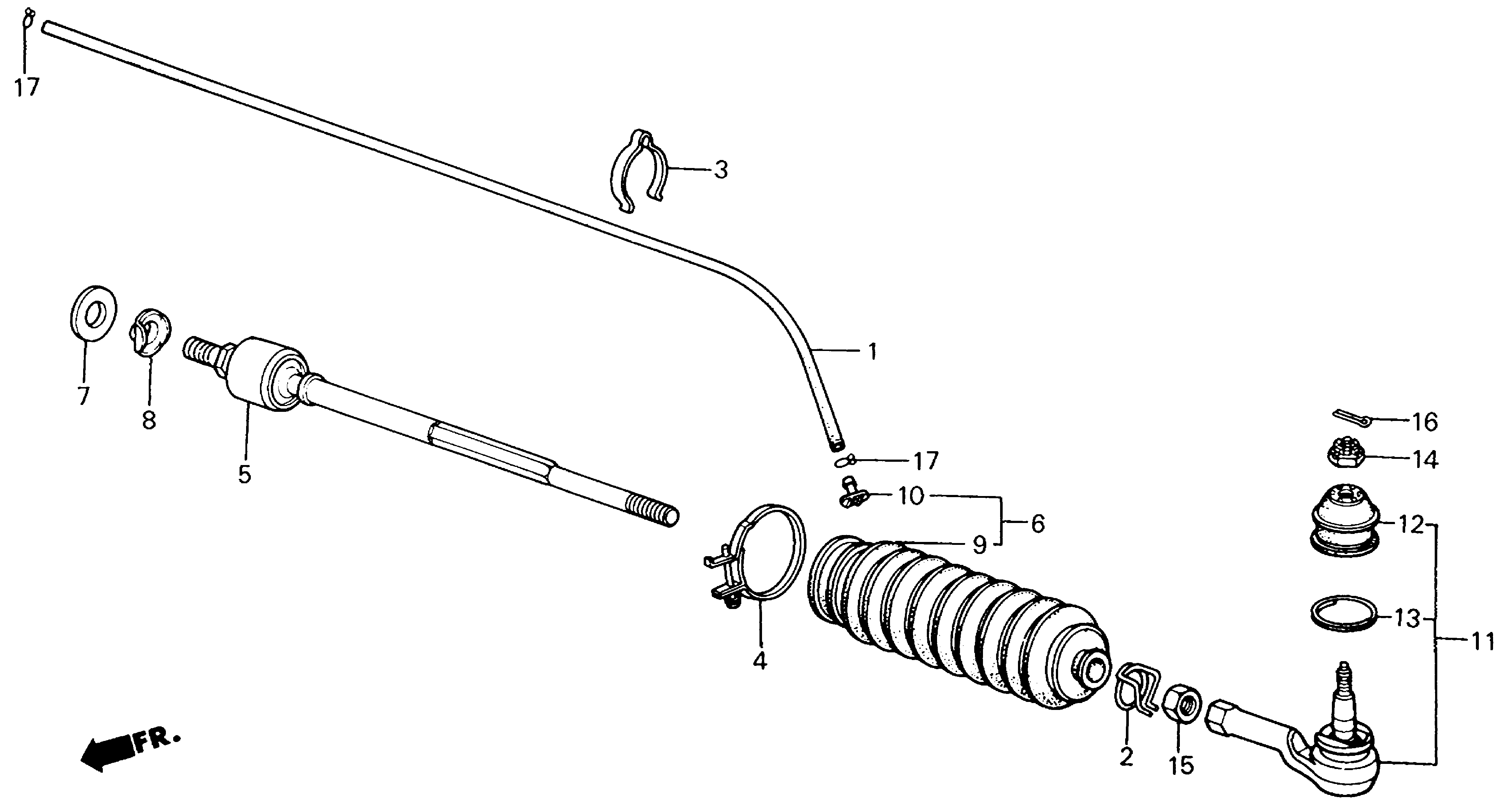 Diagram TIE ROD for your 2002 Honda Civic   