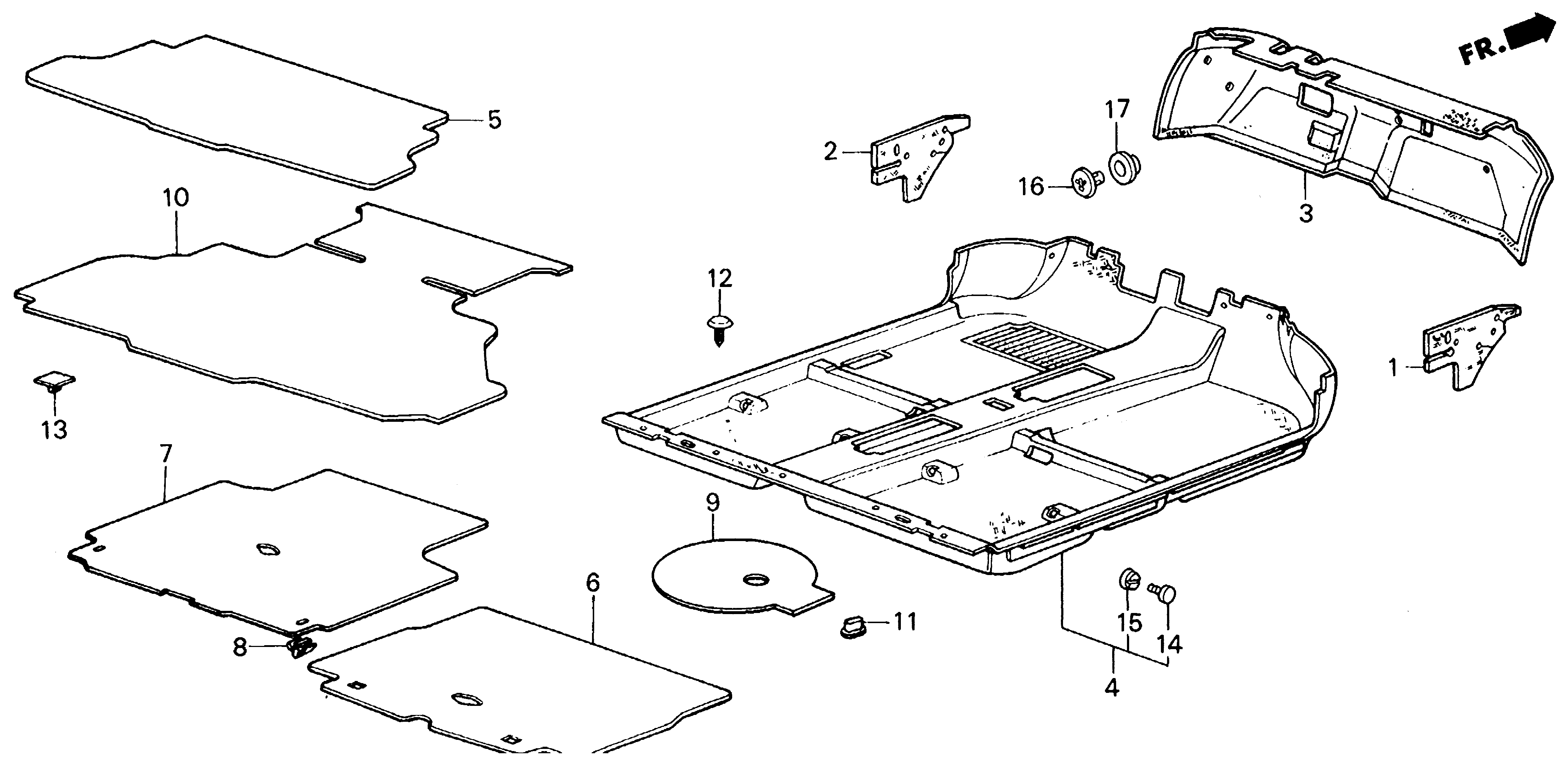 Diagram FLOOR MAT for your Honda