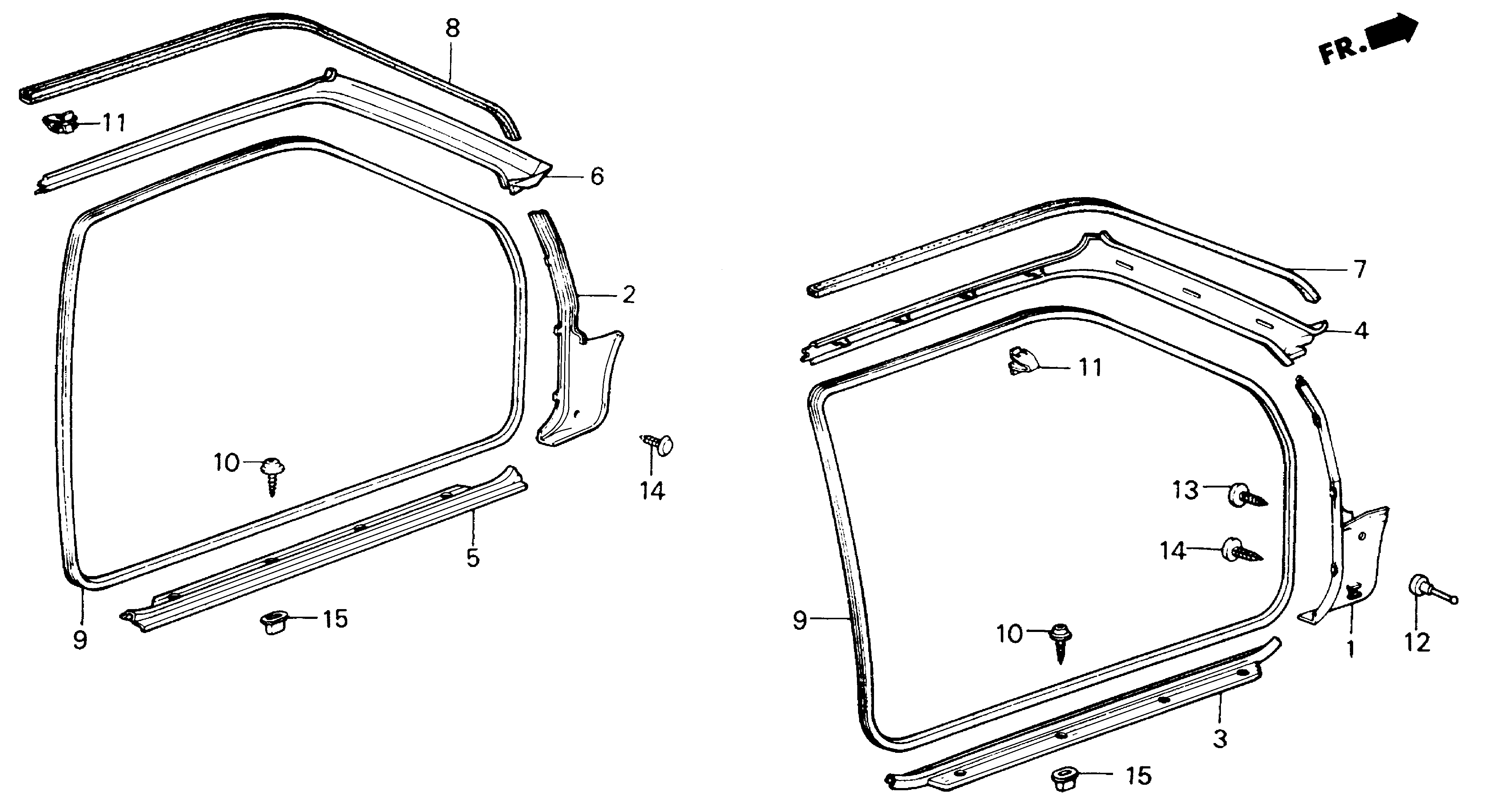 Diagram DOOR TRIM for your Honda