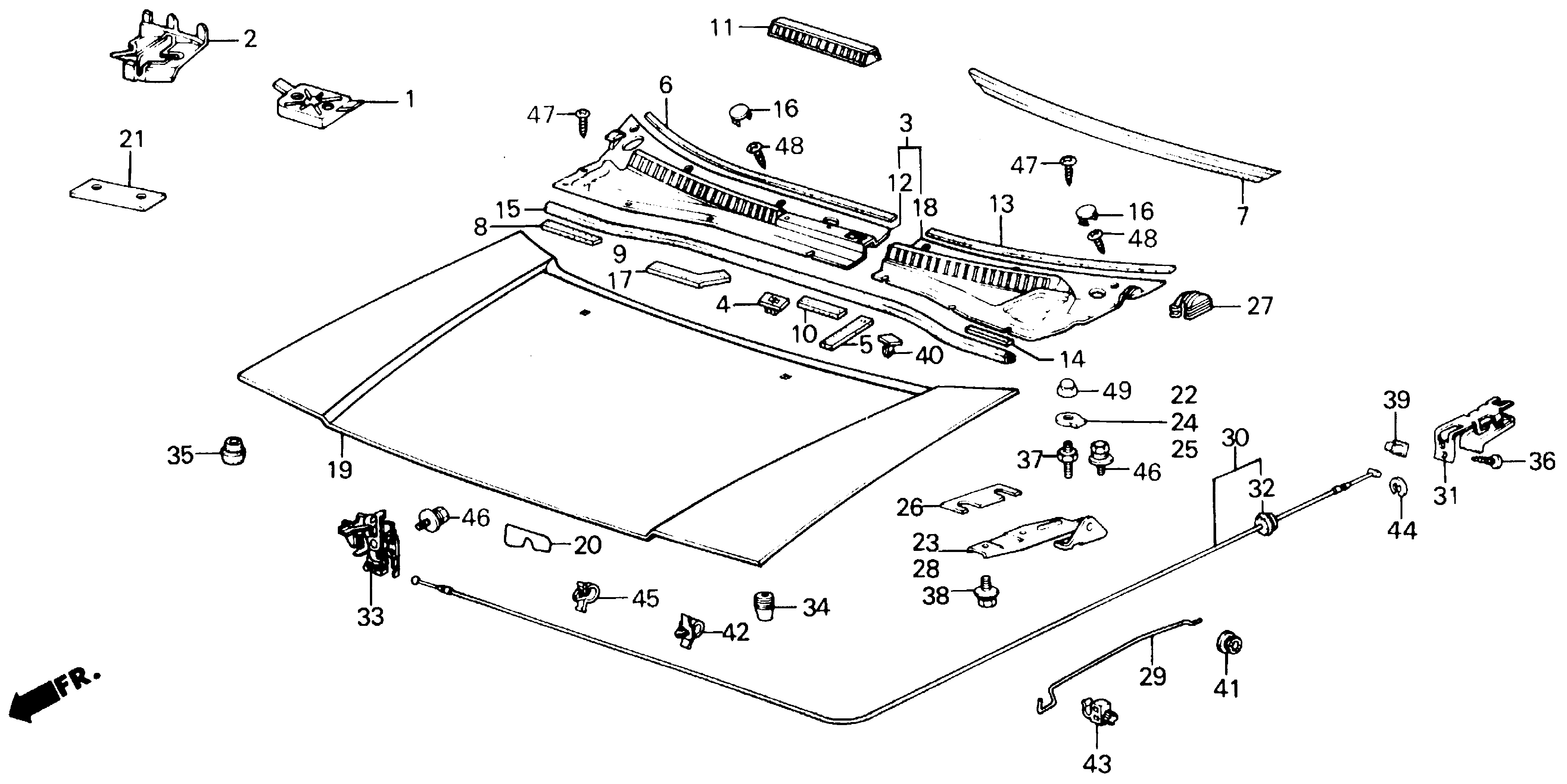 Diagram HOOD for your Honda