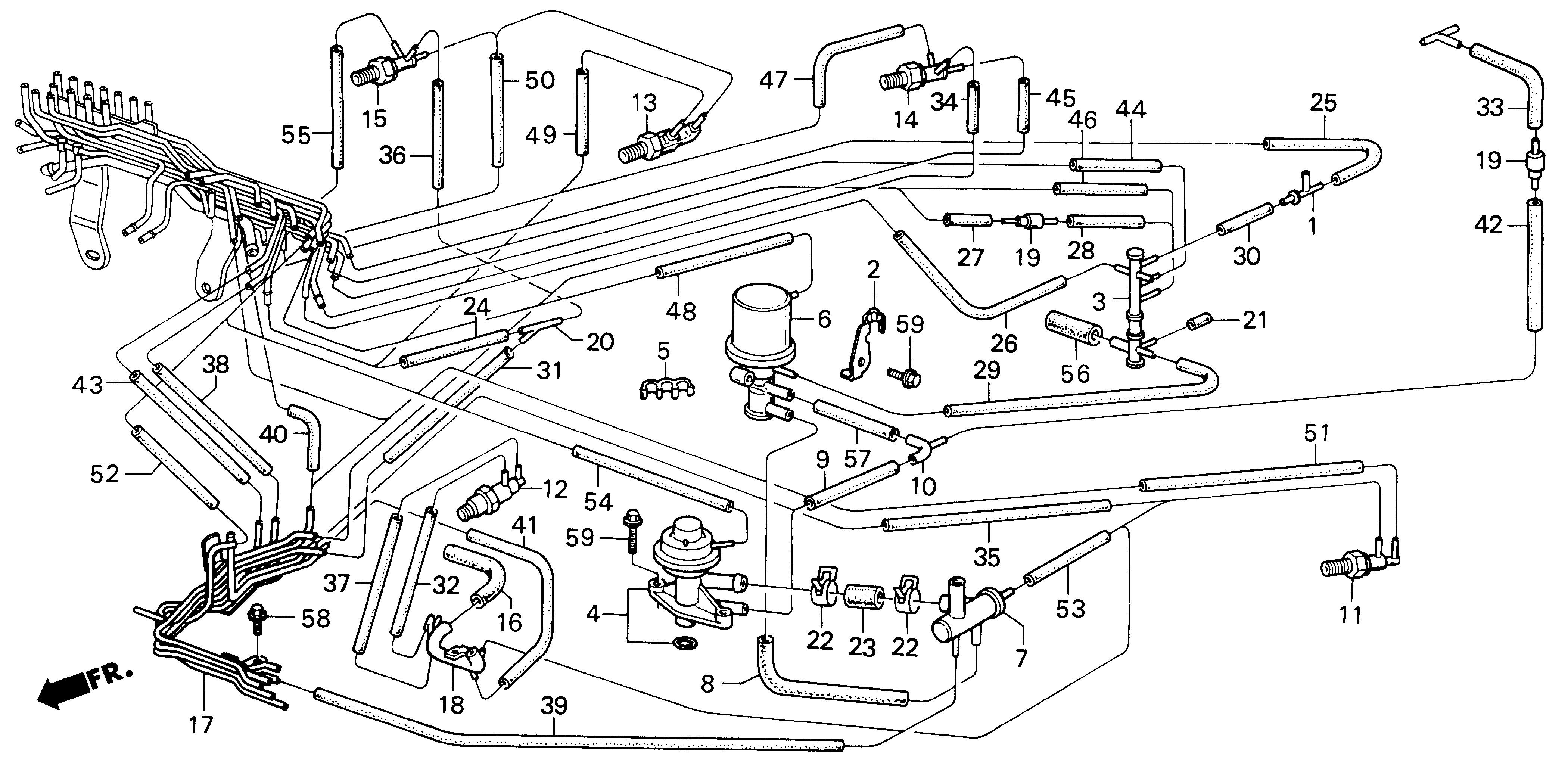 Diagram CARBURETOR TUBING (2) for your 1997 Honda Civic   