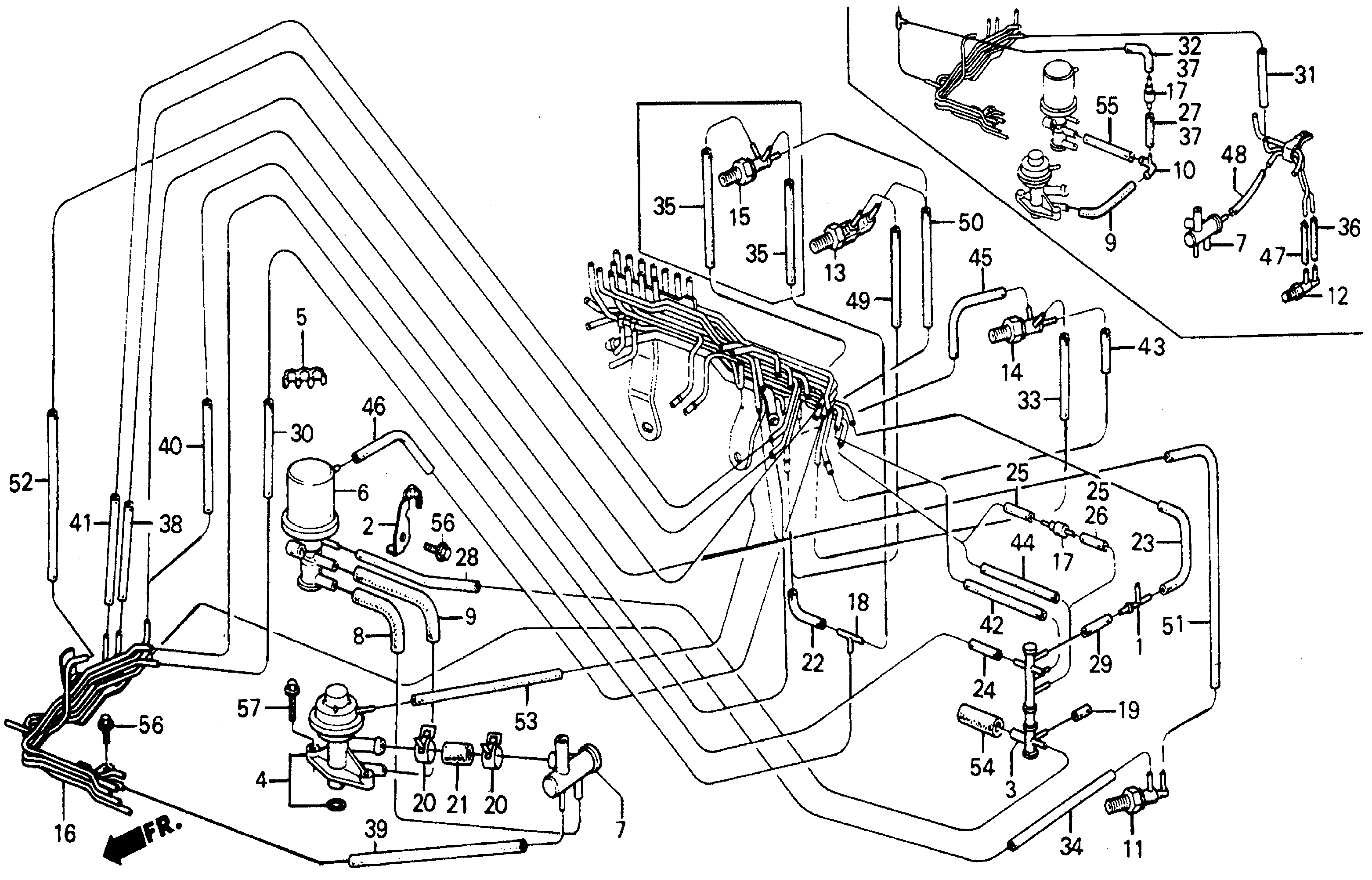 Diagram AIR VALVE@TUBING for your 1997 Honda Civic   