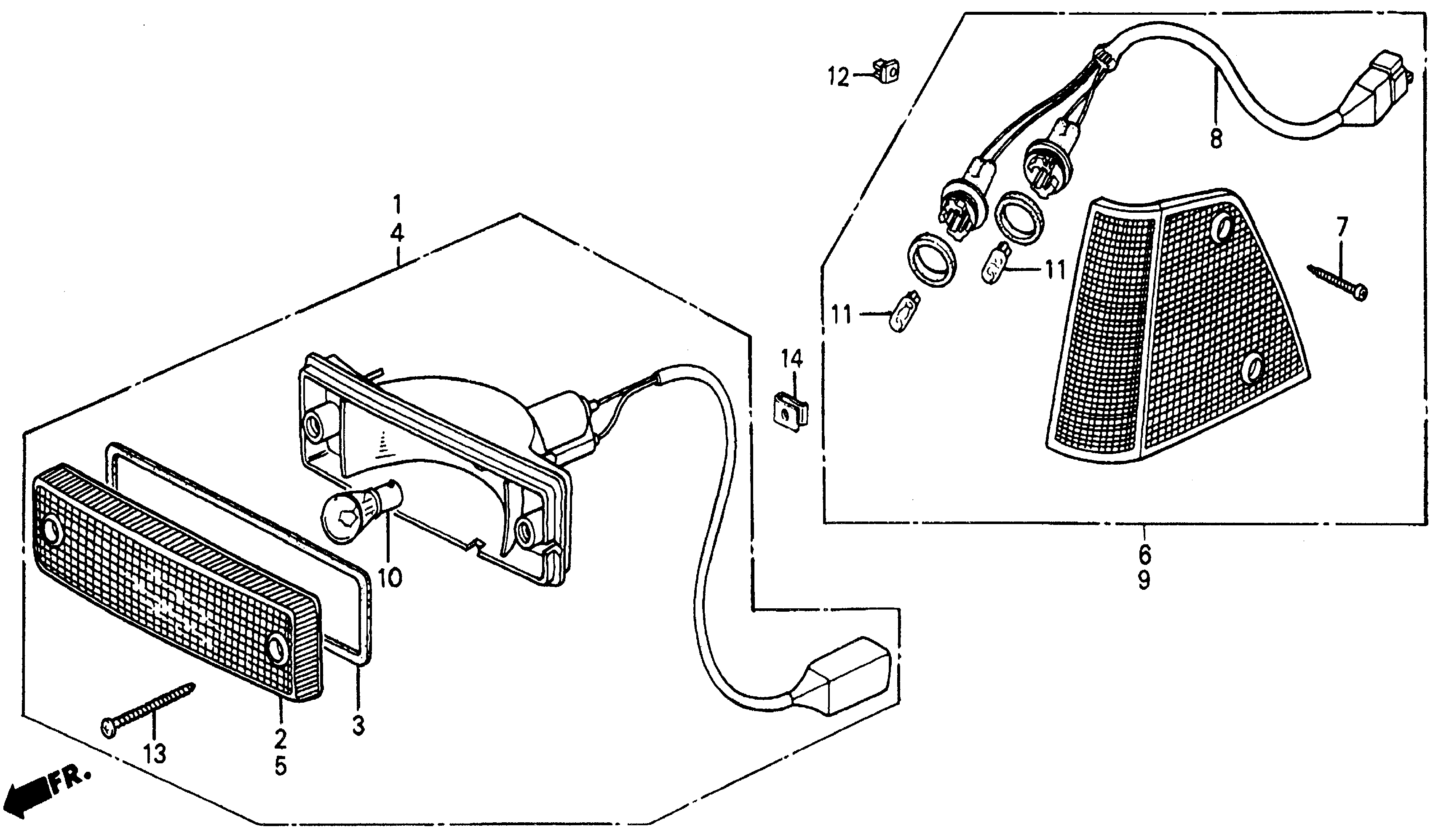 Diagram FRONT COMBINATION LIGHT for your Honda