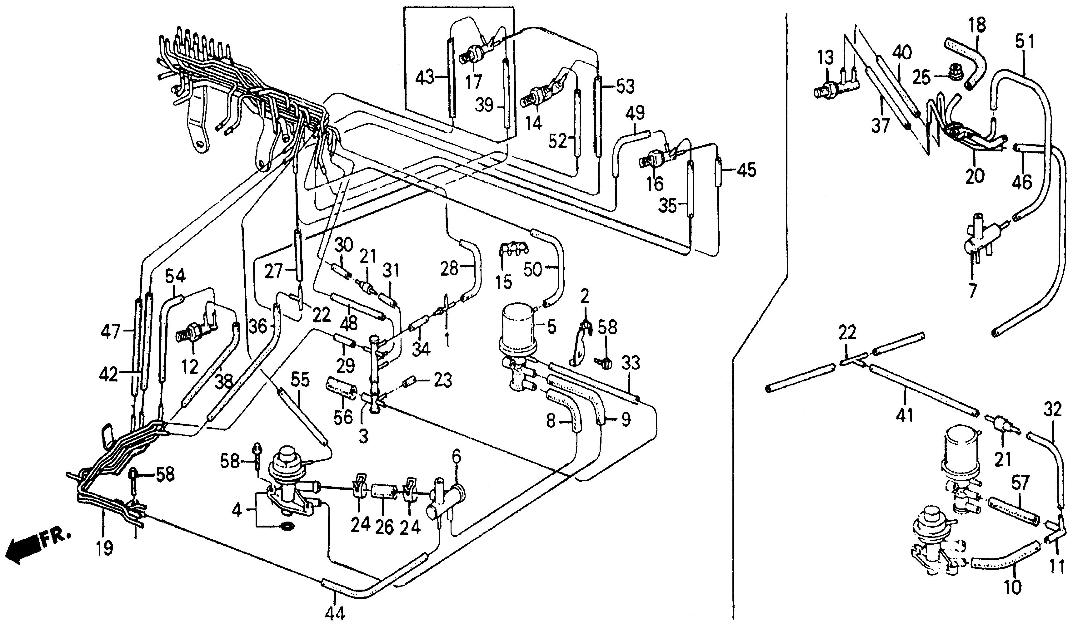 Diagram AIR VALVE@TUBING for your 1997 Honda Civic   